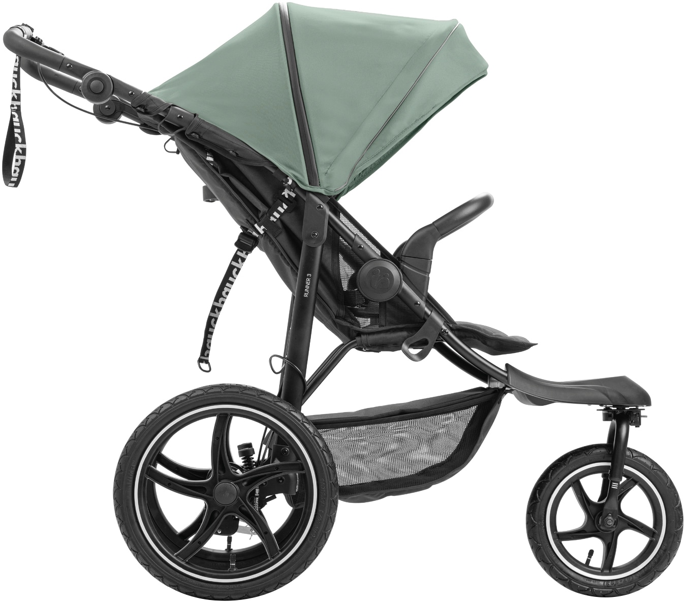 Hauck Dreirad-Kinderwagen »Runner 3, Jungle Green«, 22 kg, mit XXL-Lufträdern u. Handbremse; bis 22 kg belastbar