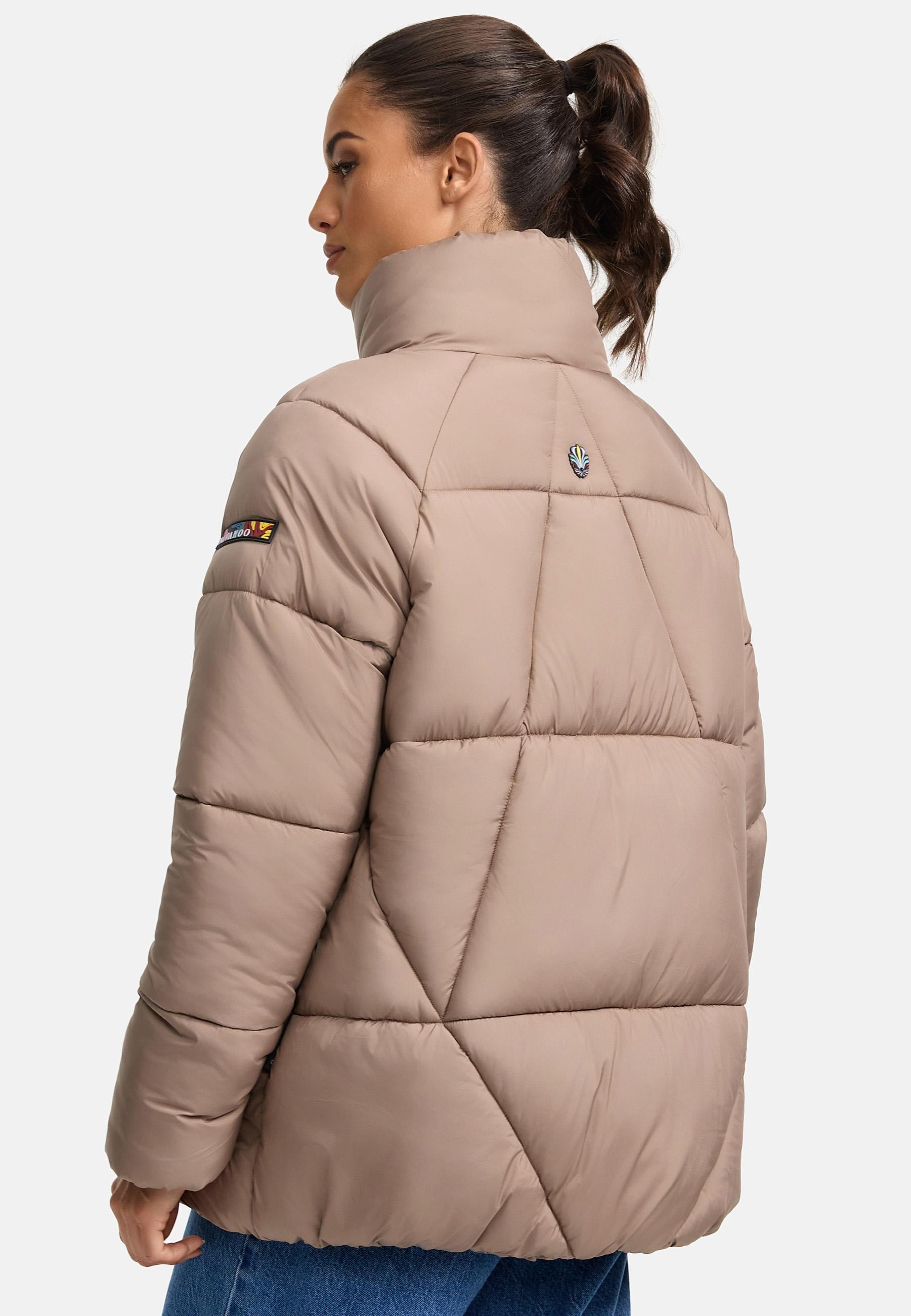 Navahoo Steppjacke »Steppjacke Schokolinaa 14«, ohne Kapuze, Winterjacke mit modischer Steppung & hohem Kragen