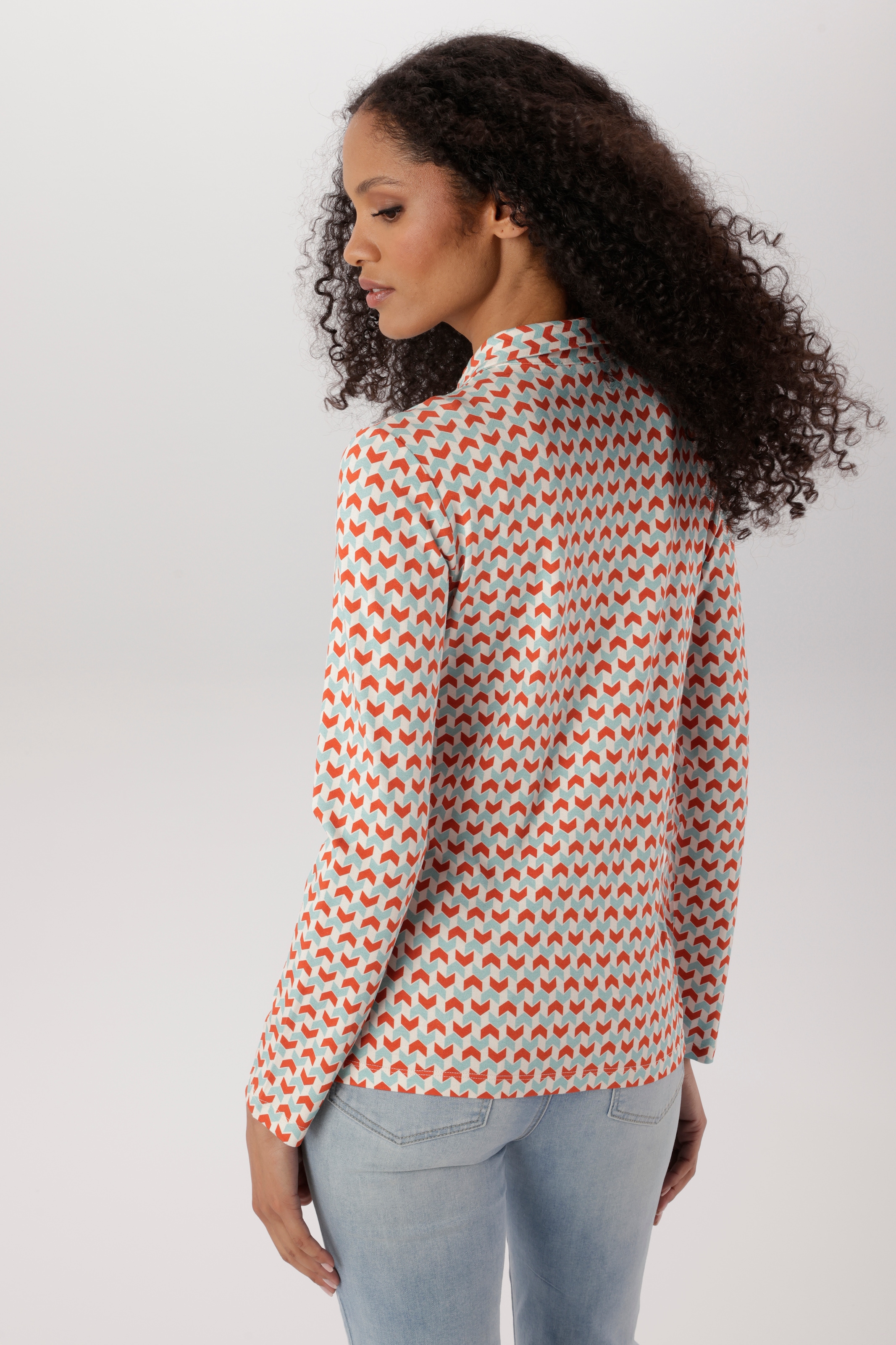 Aniston SELECTED Hemdbluse mit extravaganten, grafischen Retro-Muster - NEUE KOLLEKTION