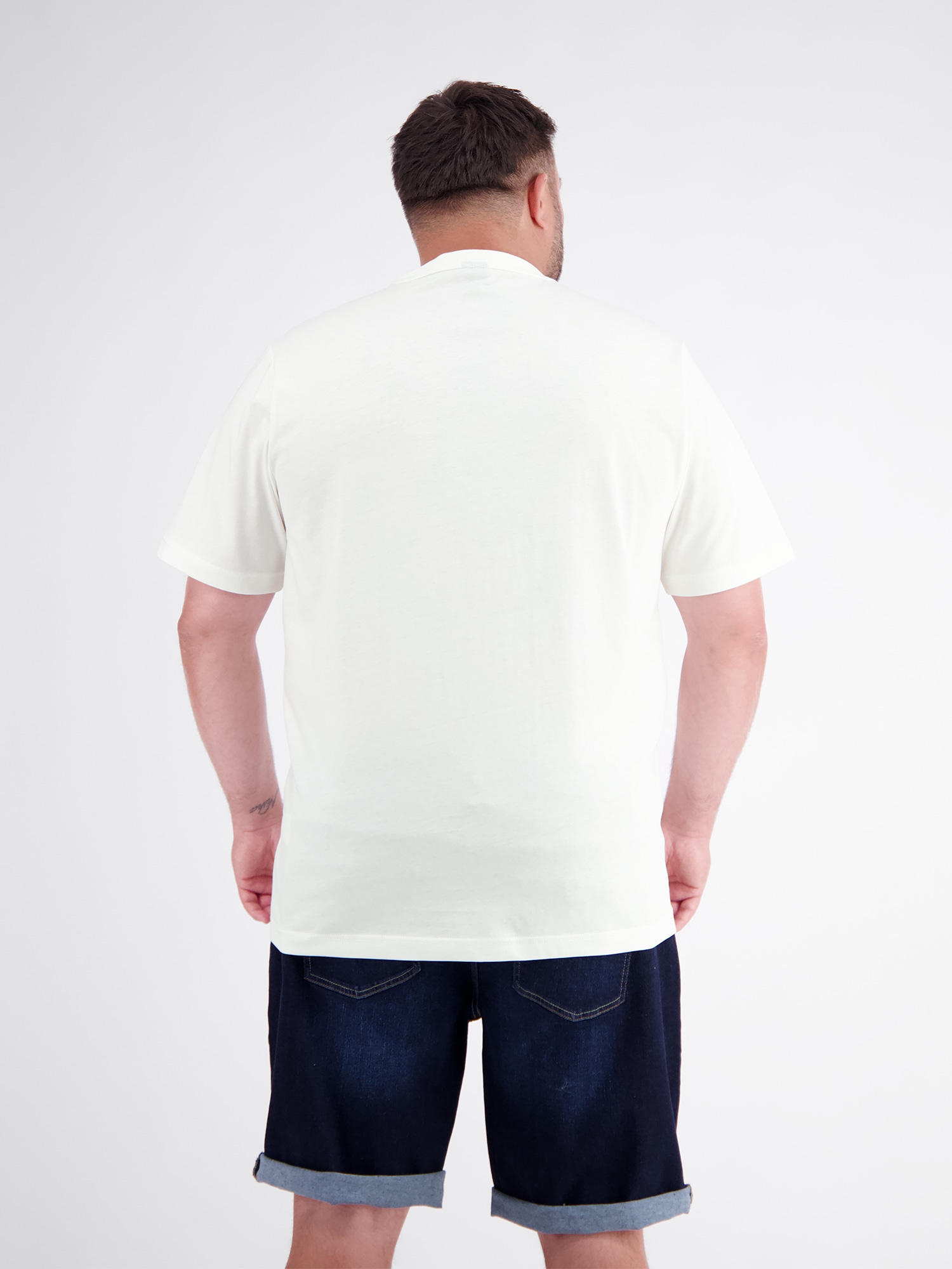 LERROS Rundhalsshirt »T-Shirt aus reiner Baumwolle mit Slogan-Print, große Größen«