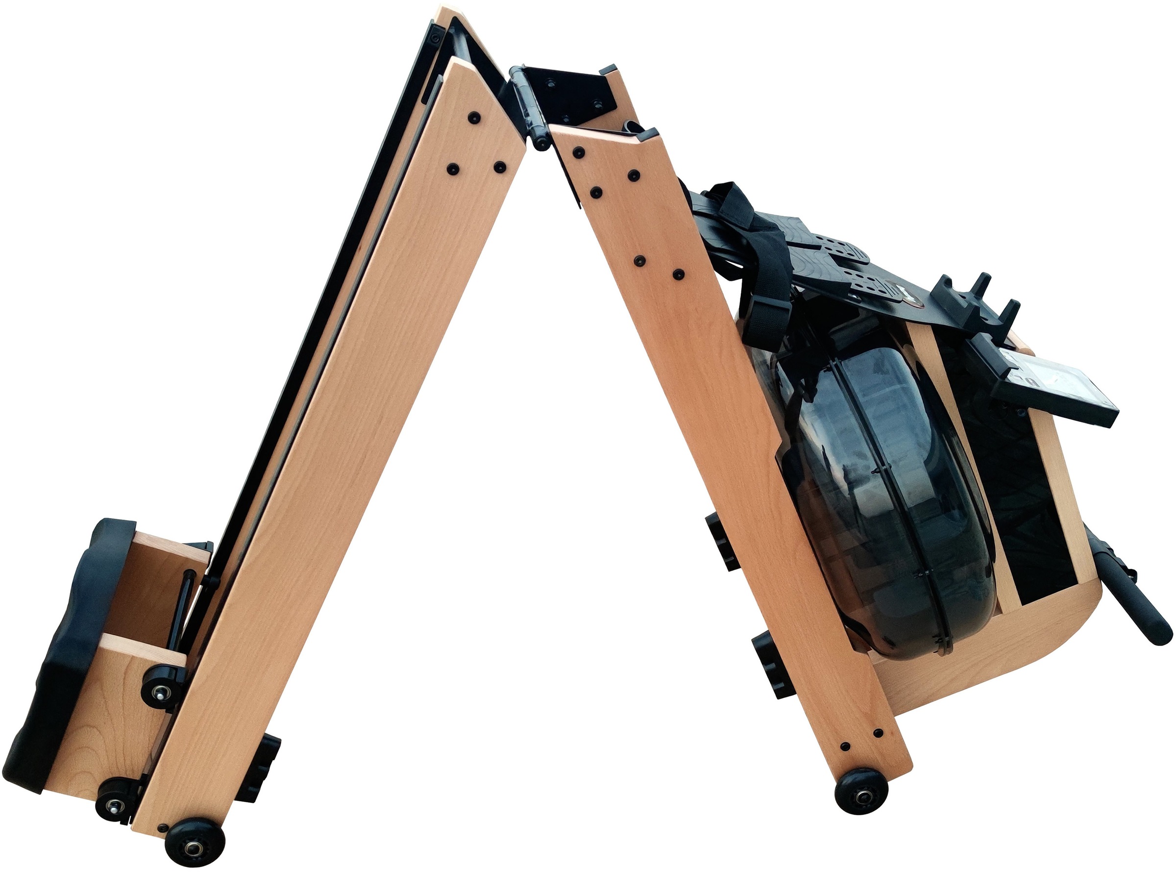 body coach Ruderzugmaschine »Wood Champion II Rower«, (extra großer Wassertank, platzsparend faltbar), Rudermaschine
