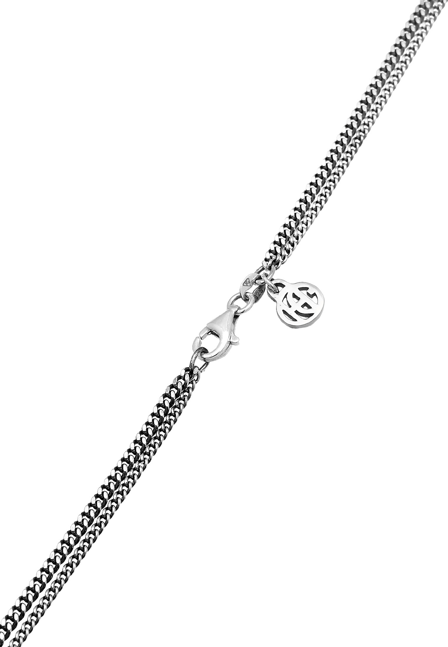 HAZE & GLORY Silberkette »Halskette Layer Kreuz Vintage Style 925 Silber«