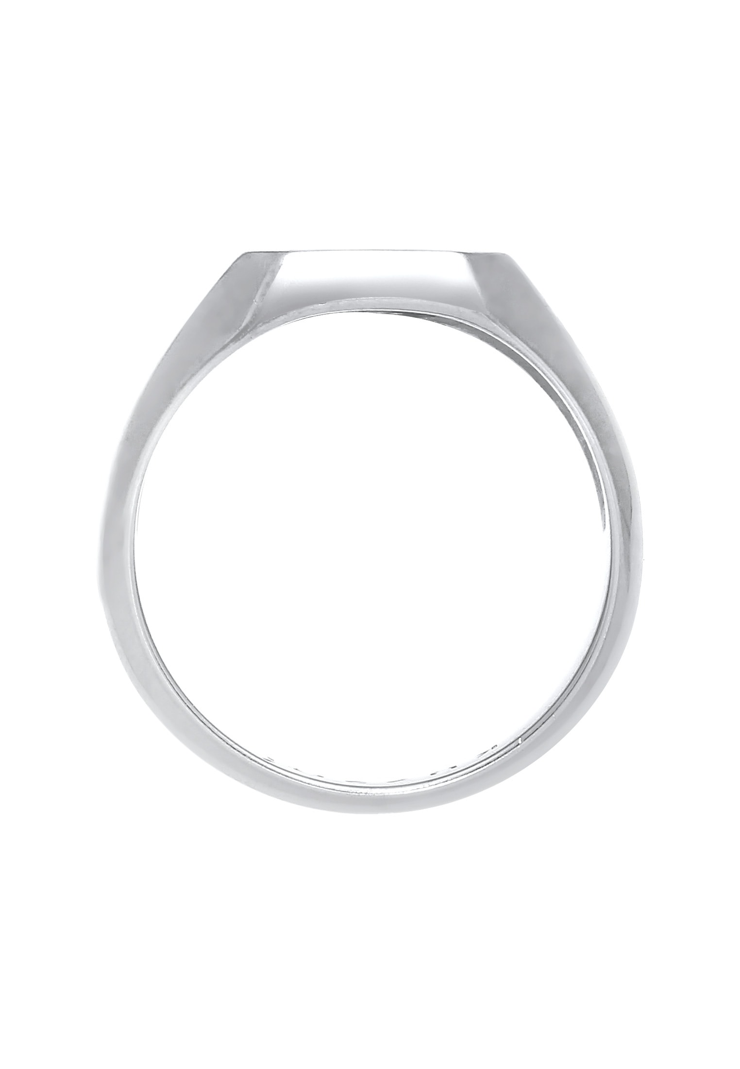 Kuzzoi Siegelring »Ring Herren Siegelring Emaille Schwarz Basic 925 Silber«