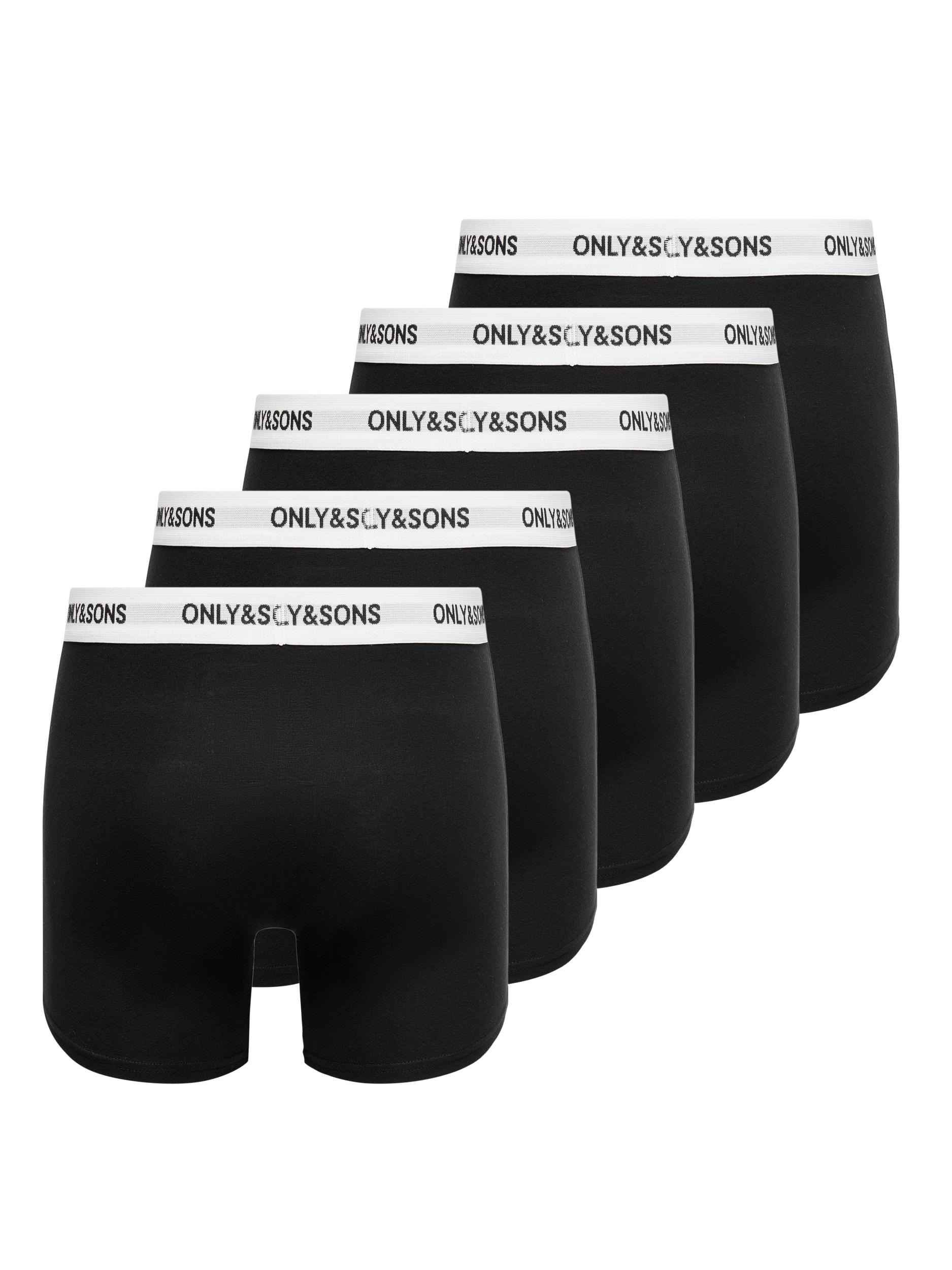 ONLY & SONS Trunk »ONSFITZ SOLID BLACK TRUNK 5-PACK NOOS«, (Packung, 5 St.)