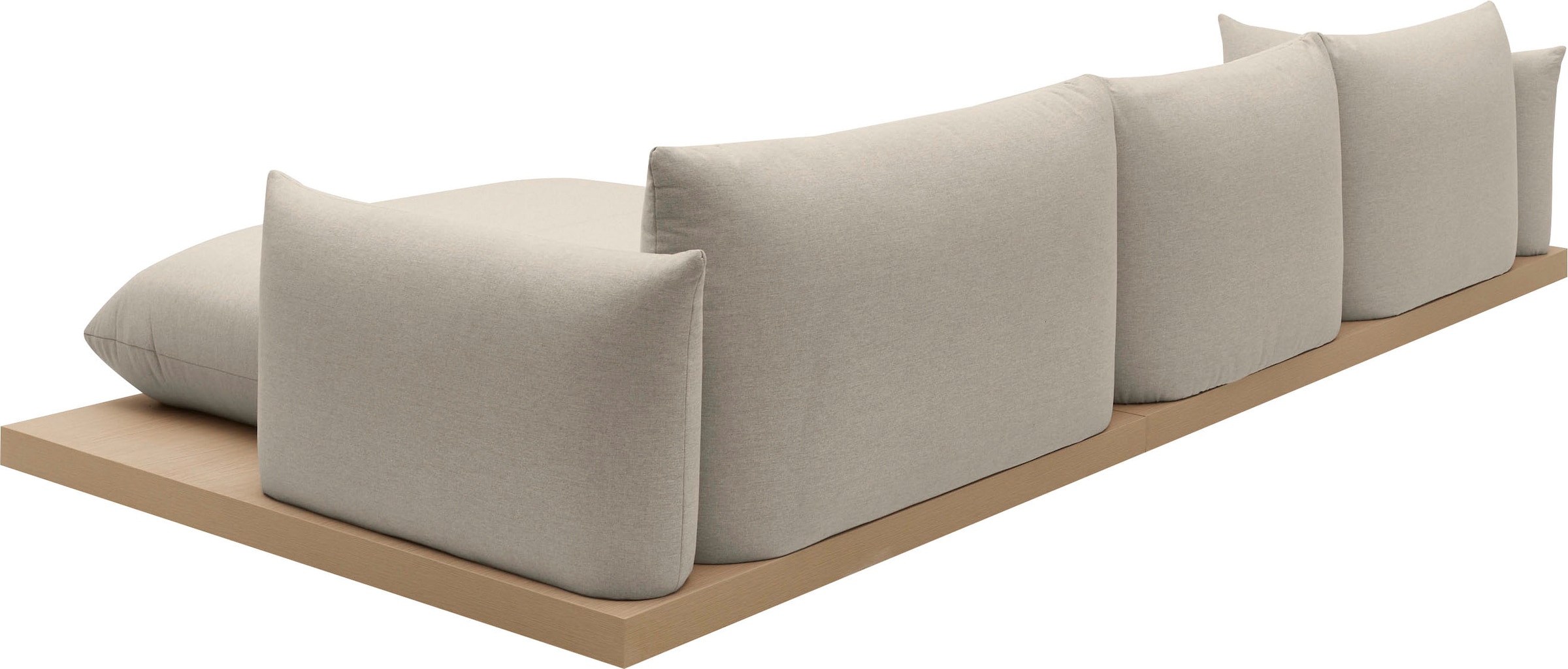 OTTO home Ecksofa »Kalix L-Form, 323 cm - OTTO. Verlässliche Qualität.« Designsofa, auf Holzplateau, Strukturstoff, hoher Sitzkomfort