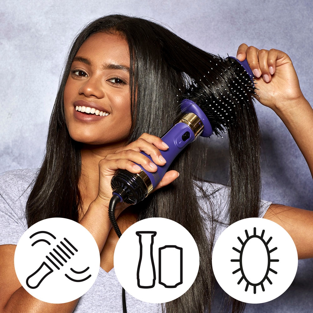 HOT TOOLS Warmluftbürste »HTDR5586UKE PRO SIGNATURE«, 1 Aufsätze, One-Step Haartrockner und Volumiser zum Abnehmen, mit Dual Stecker