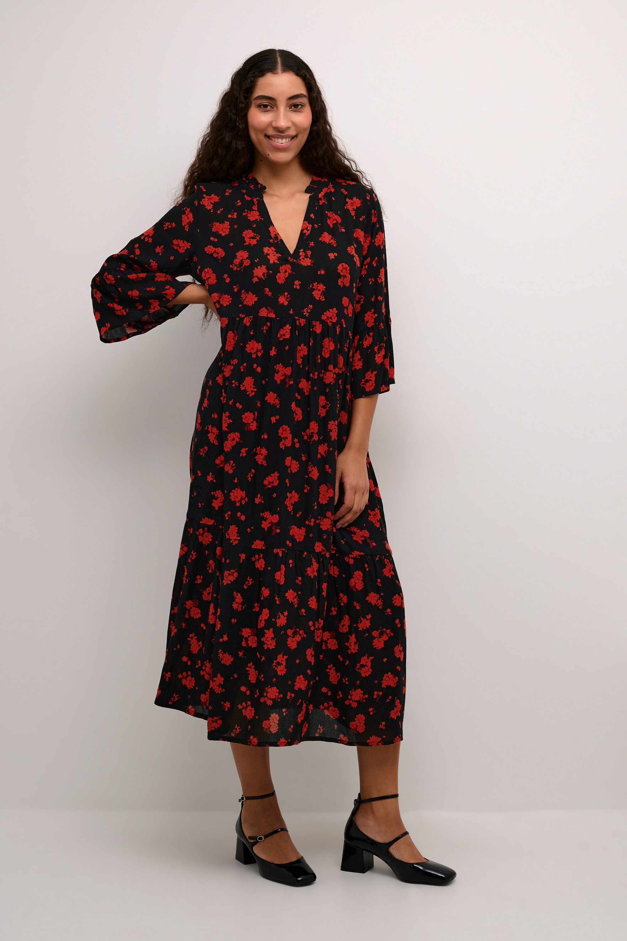 KAFFE Midikleid »Kleid KAamber«