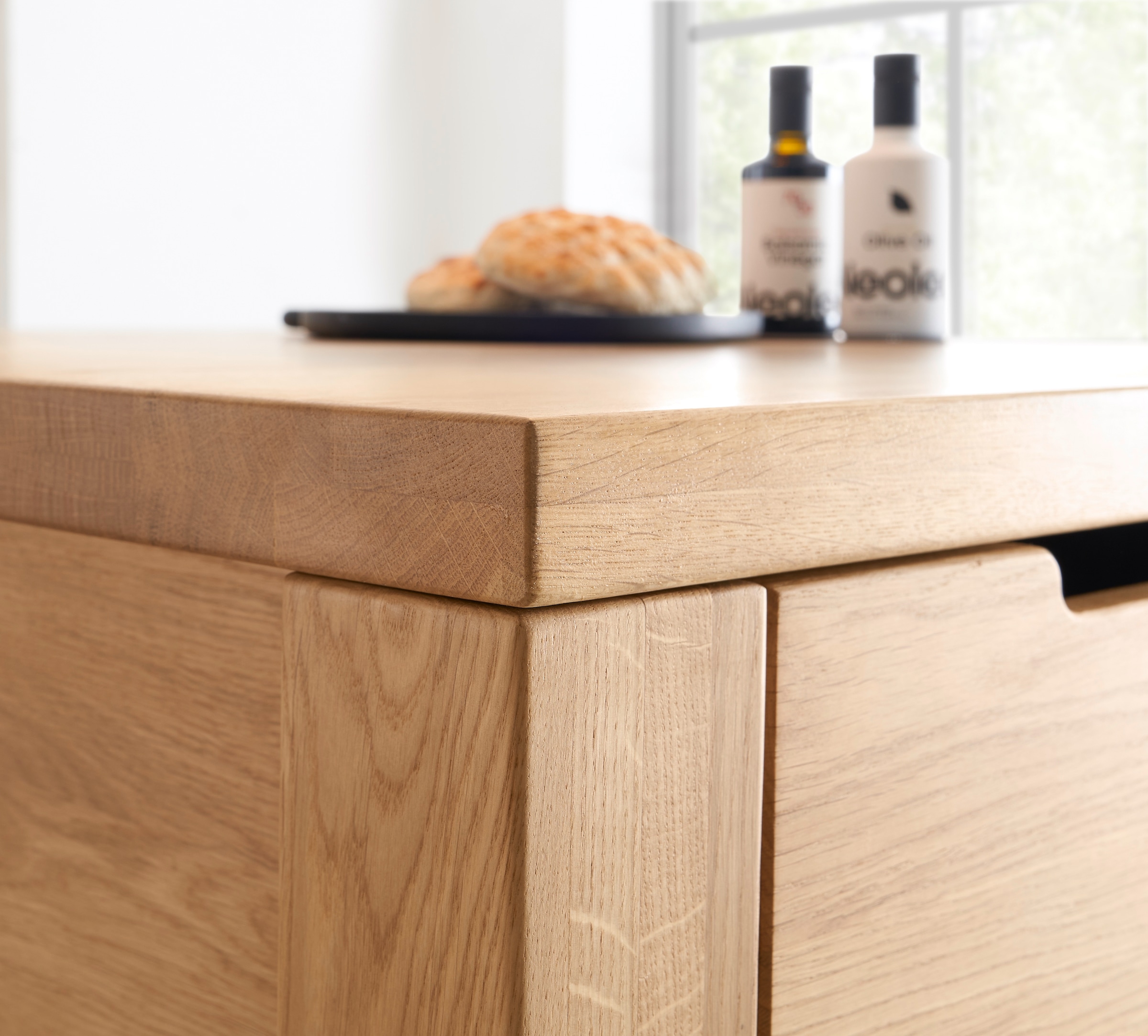 BASIC by Balculina Kücheninsel »Ponza, Kücheninsel BxHxT 180x91x90 cm«, Breite 180cm, Massivholz, Softclose und Vollauszug