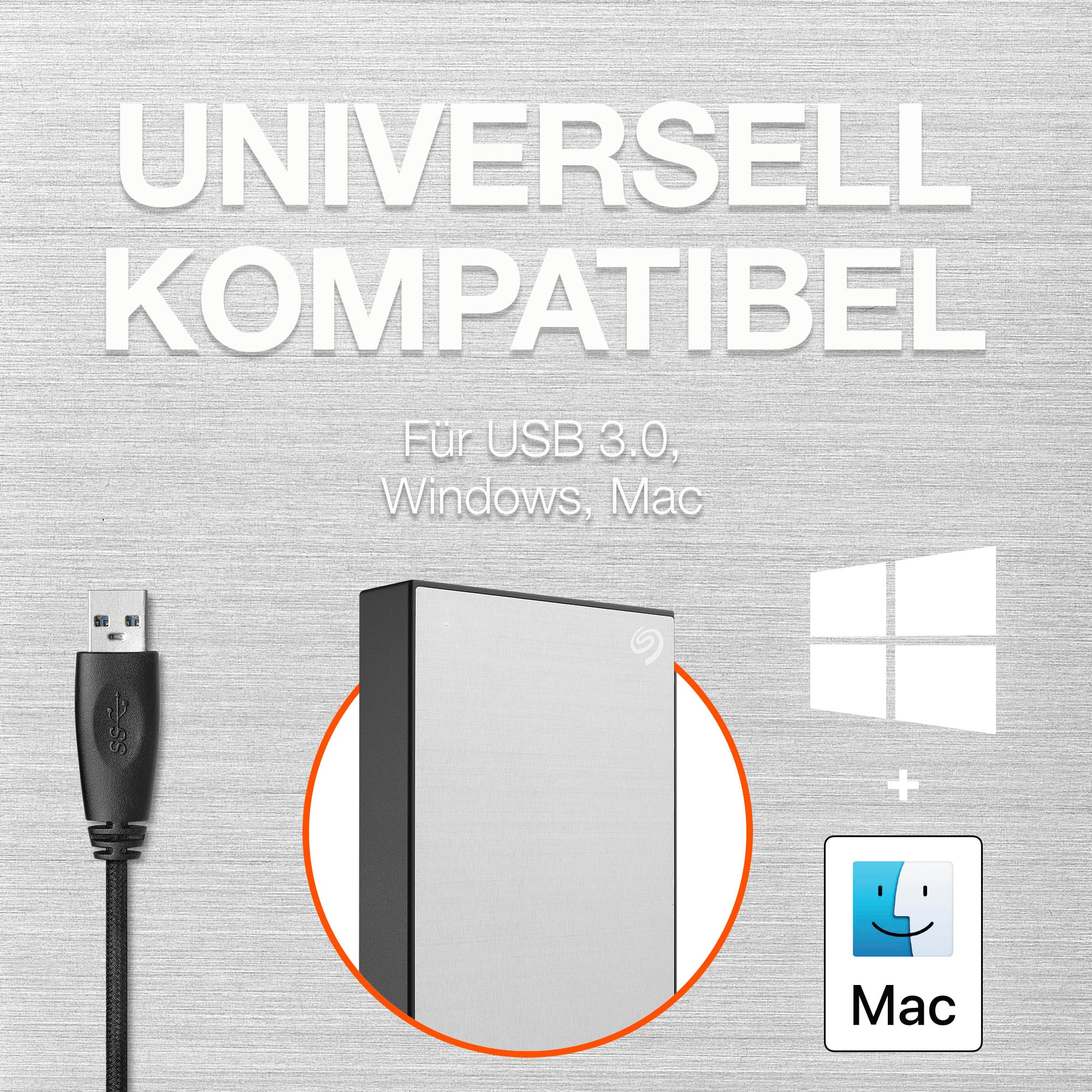 Seagate externe HDD-Festplatte »One Anschluss 3.2, Jahre Inklusive 2,5 OTTO USB Rescue Drive Recovery | 2 Touch 2TB«, Data Services Portable Zoll