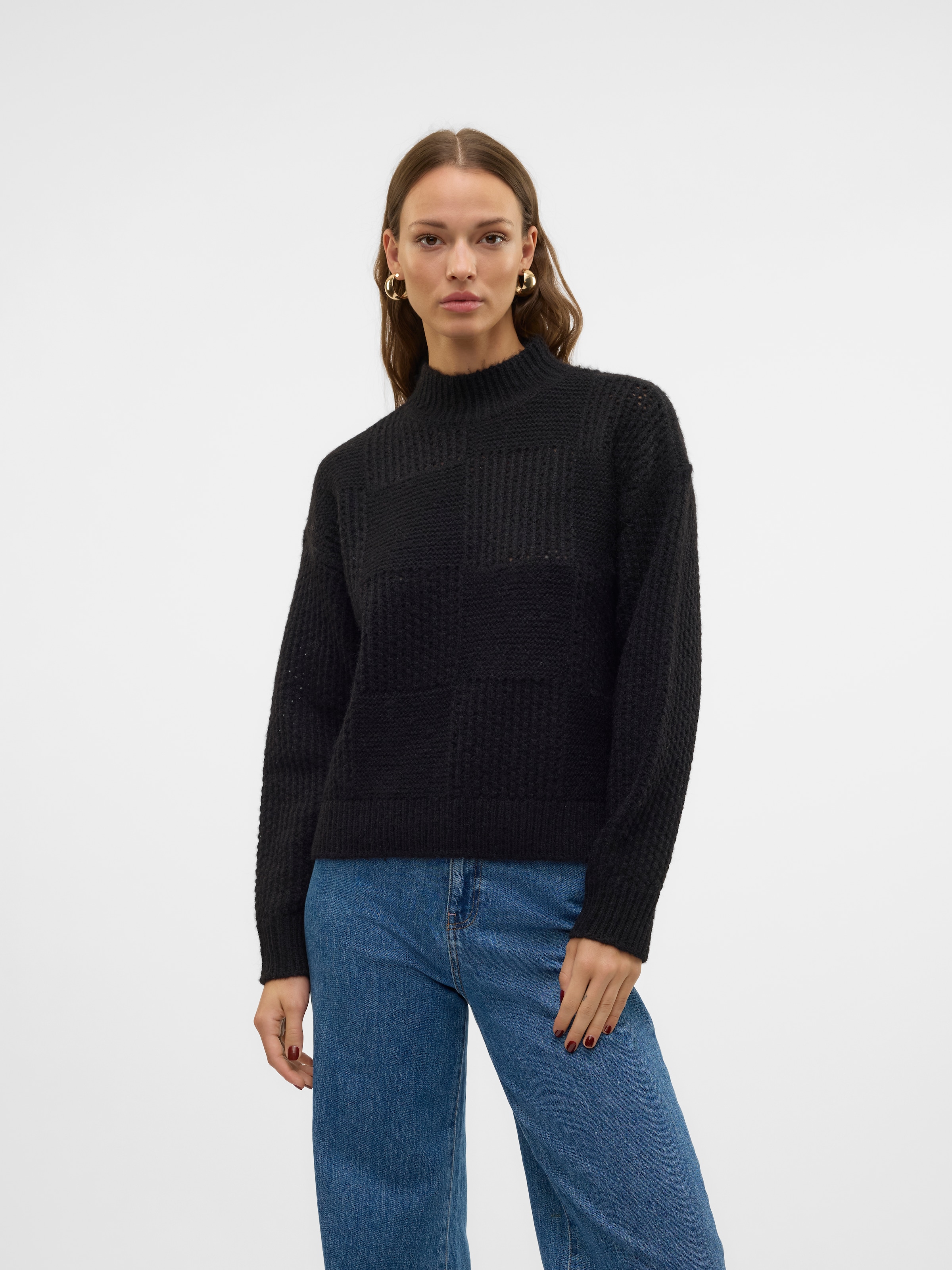 Vero Moda Strickpullover »VMMOON LS HIGHNECK PULLOVER GA BF«