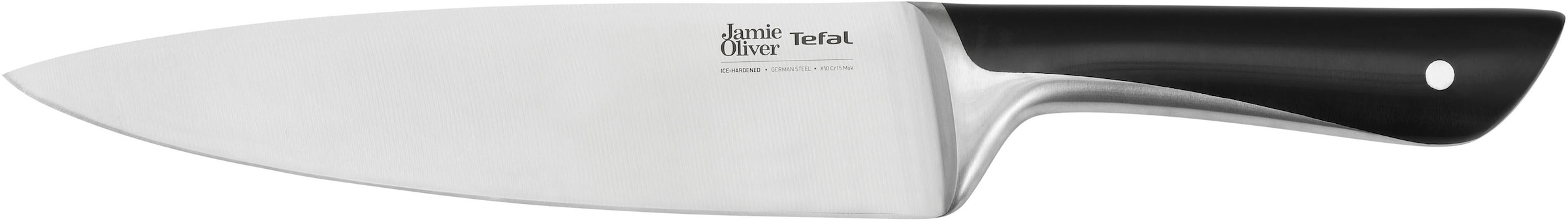 Tefal Pfannen-Set »Jamie Oliver Cook Smart«, Edelstahl 18/10, (Set, je 1 Pfanne 24 und 28 cm, 1 Kochmesser), stilvolle Edelstahl-Pfannen, inkl. Kochmesser, Rezeptbuch