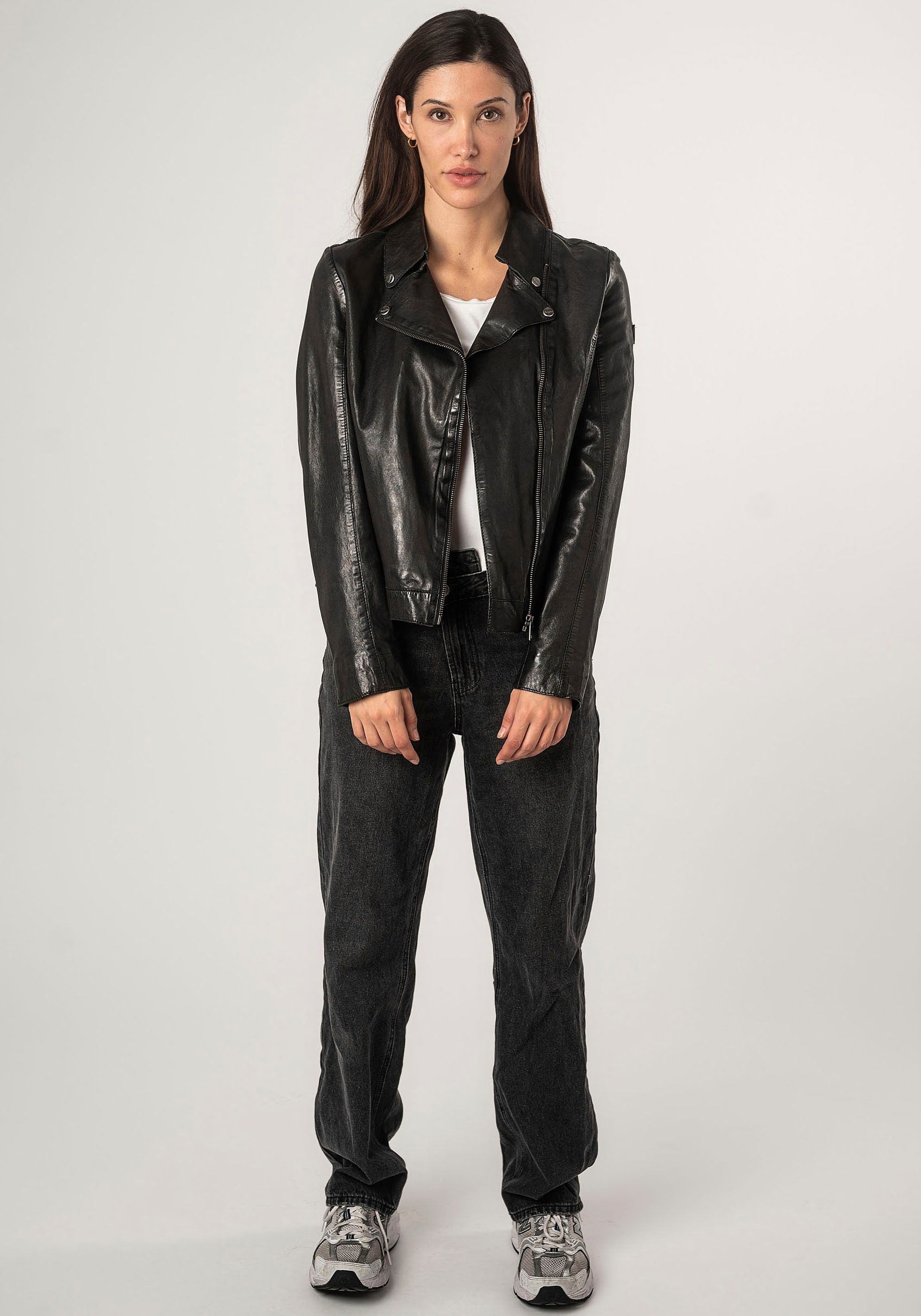 Mauritius Lederjacke »MWFayola«, mit Umlegekragen