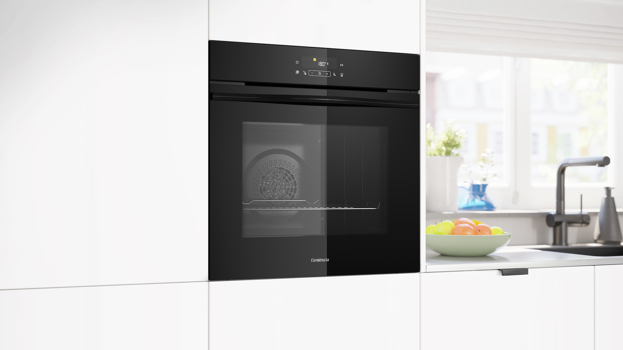 Constructa Backofen-Set »CF4M28063«, mit Teleskopauszug nachrüstbar, Pyrolyse-Selbstreinigung