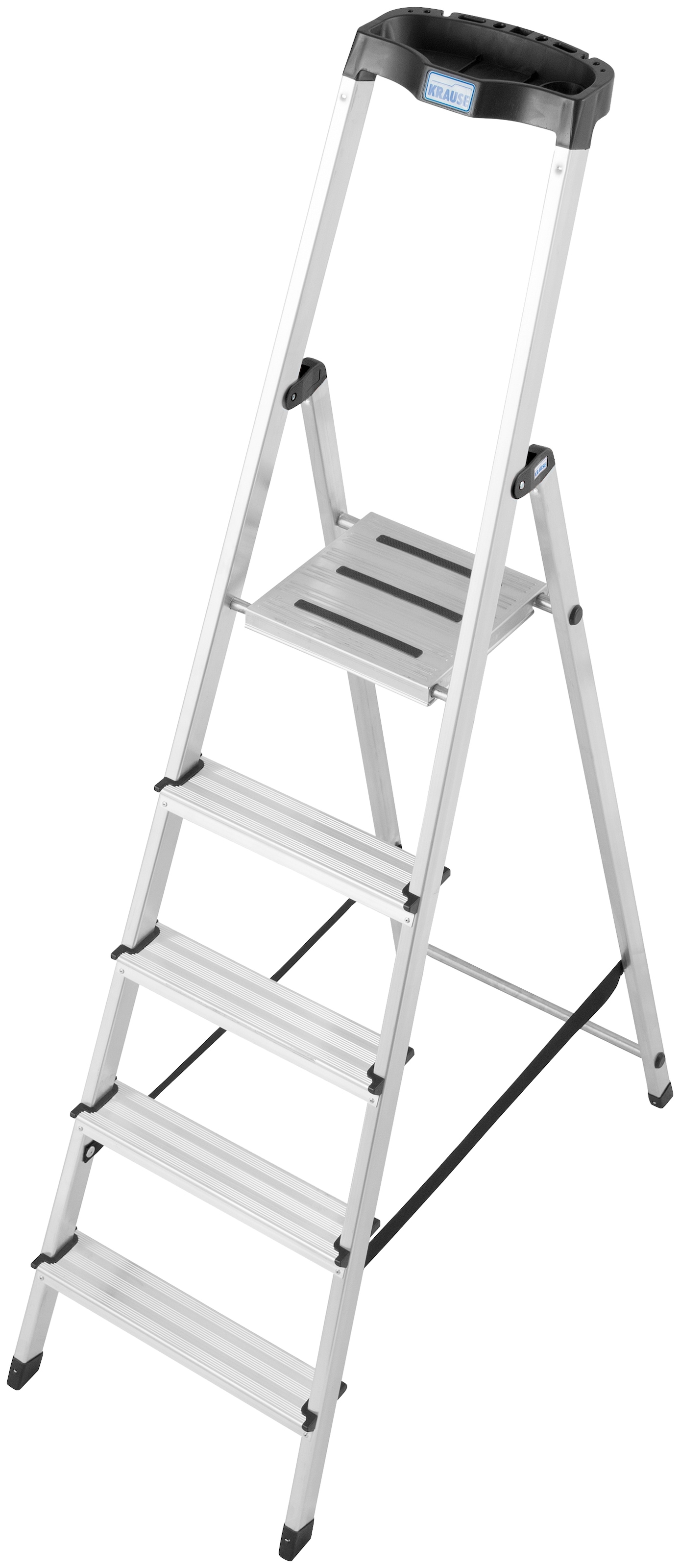 Stehleiter »Safety«, Aluminium, 1x5 Stufen, Arbeitshöhe ca. 305 cm