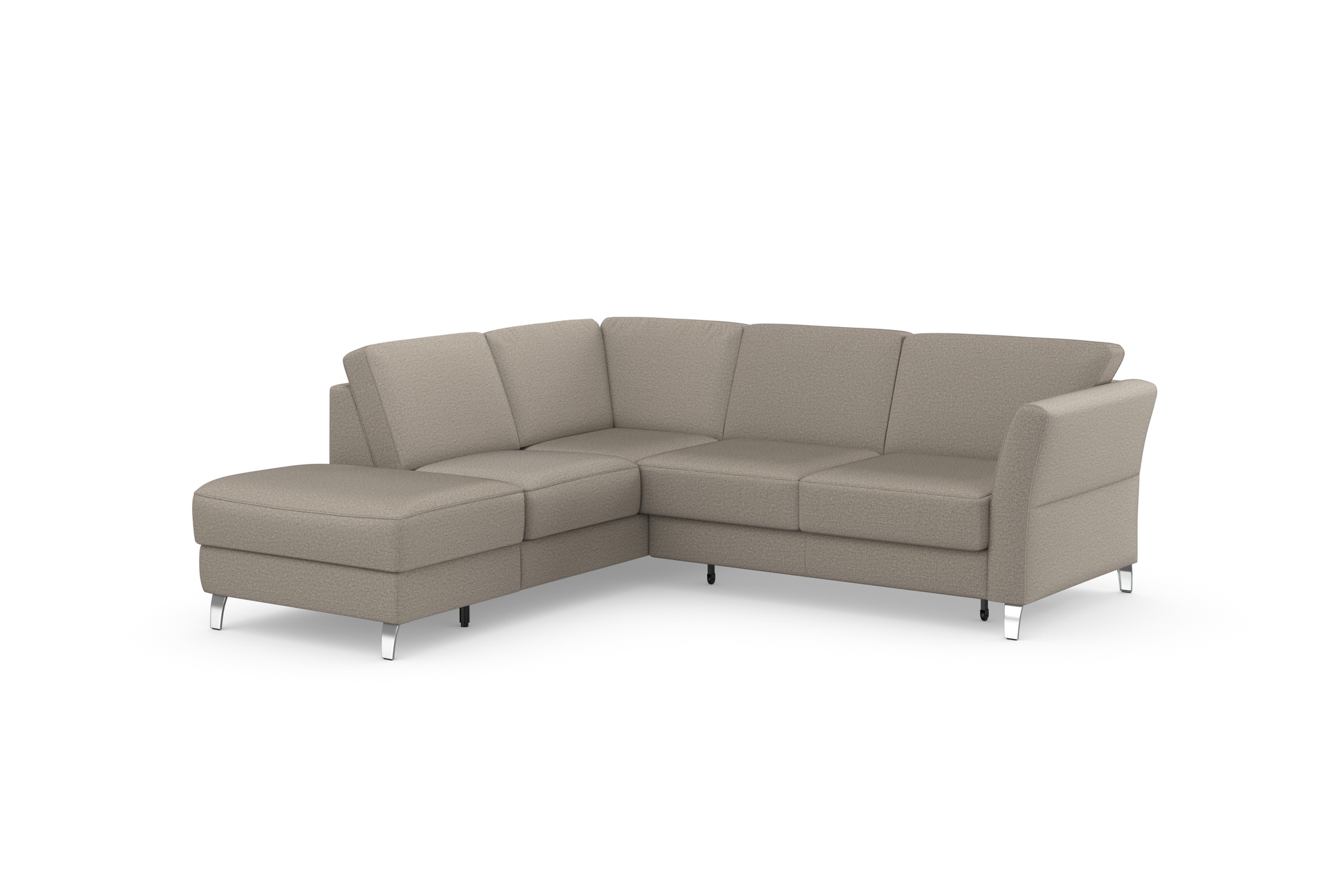 sit&more Ecksofa »Visby L-Form«, Wahlweise mit Bettfunktion und Stauraum, frei im Raum stellbar