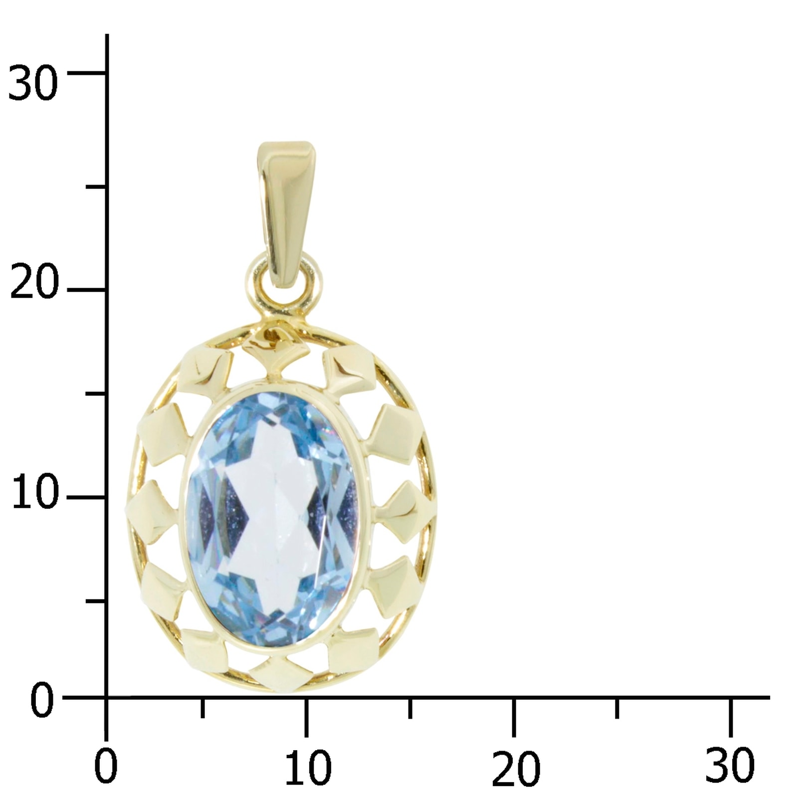 OSTSEE-SCHMUCK Kettenanhänger »- Mella - Gold 333/000 - sy. Aquamarin«