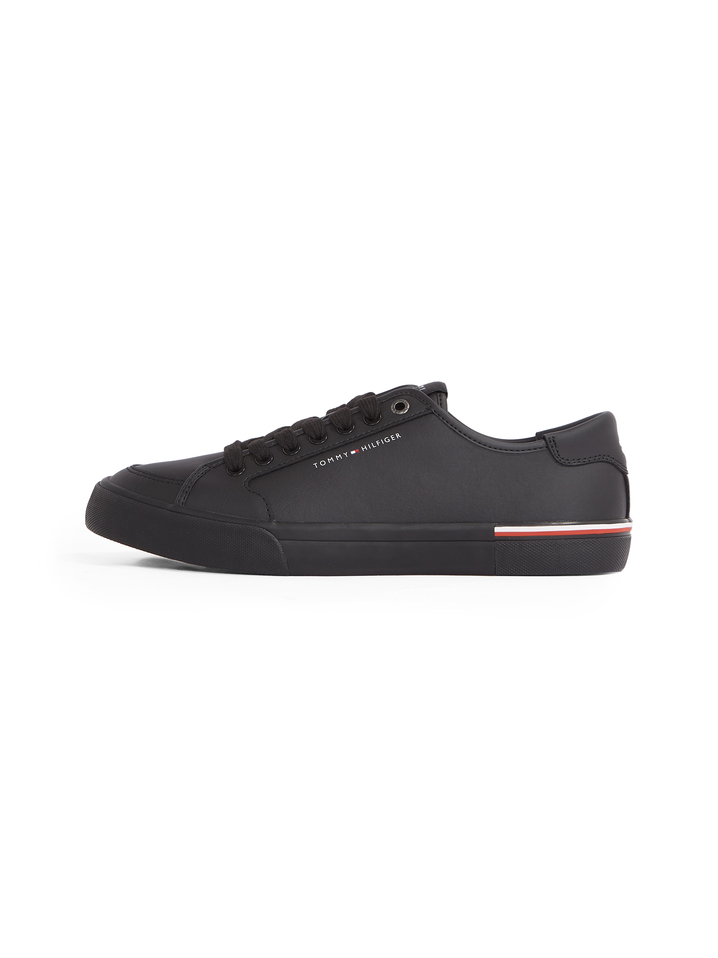 Tommy Hilfiger Sneaker »CORE CORPORATE VULC LEATHER«, Freizeitschuh, Halbschuh, Schnürer mit Logoschriftzug