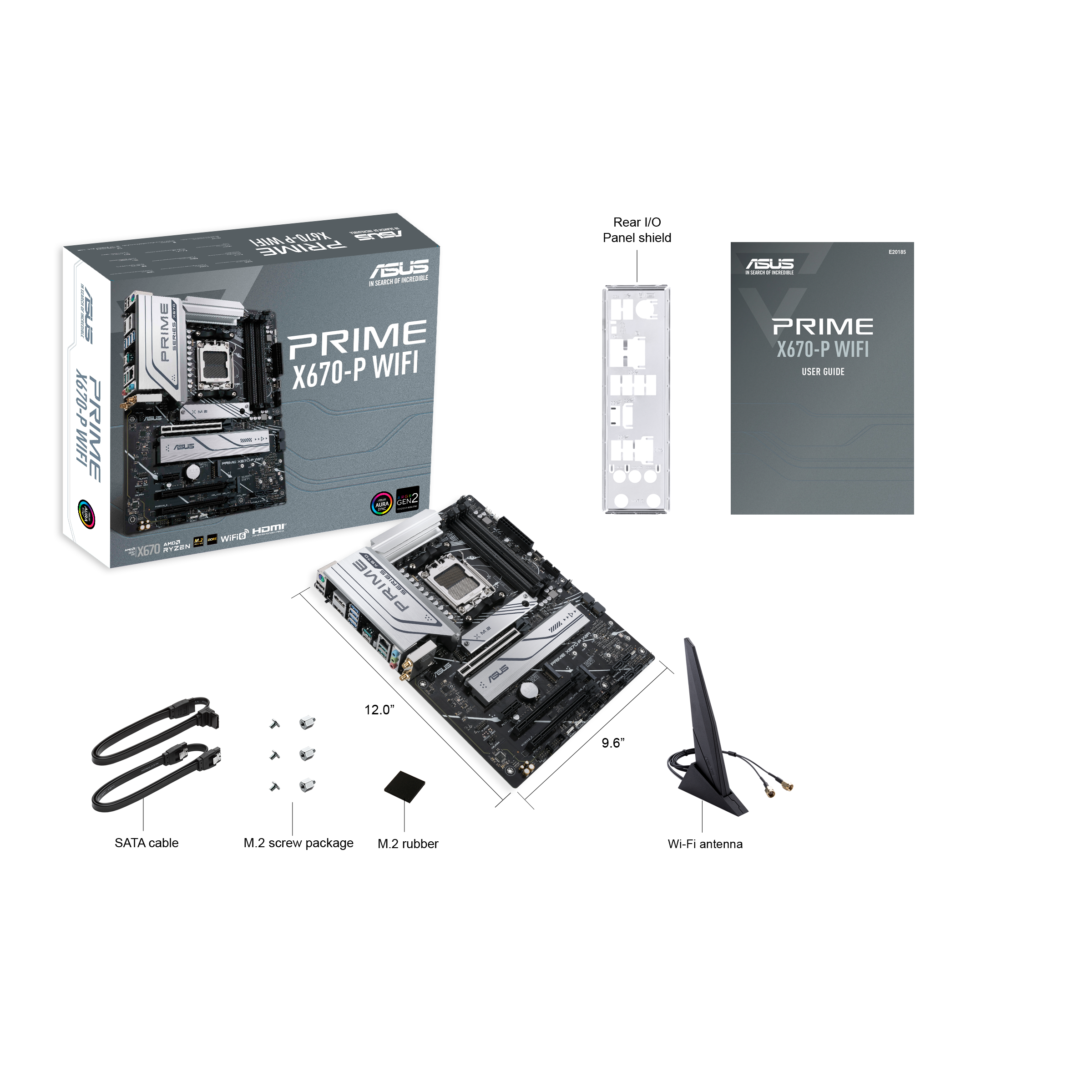 Asus Mainboard »PRIME X670-P WIFI«, Ryzen 7000, ATX, PCIe 5.0, 3x M.2, DDR5-Speicher, WiFi6