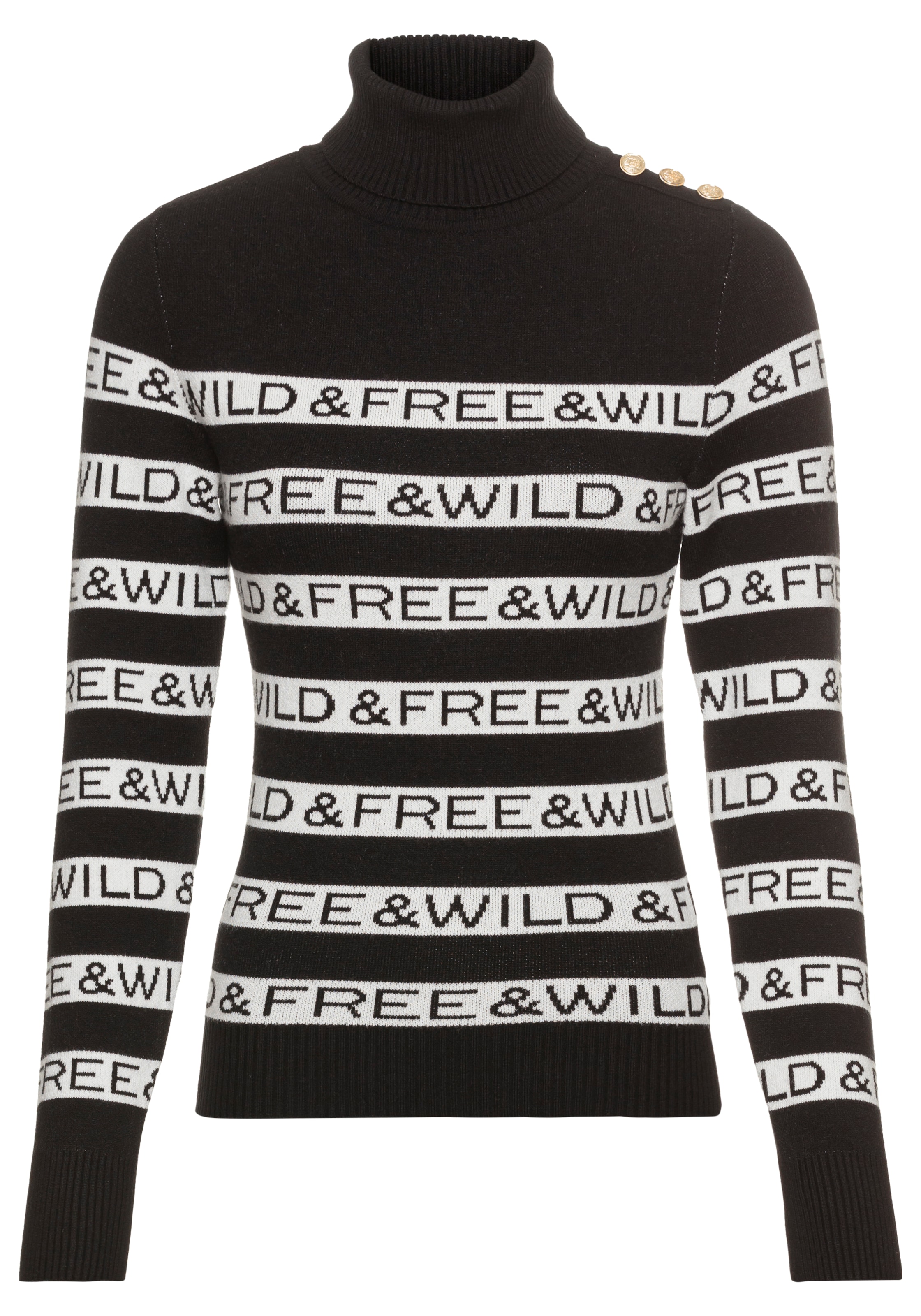 Laura Scott Rollkragenpullover, mit modischen Streifen