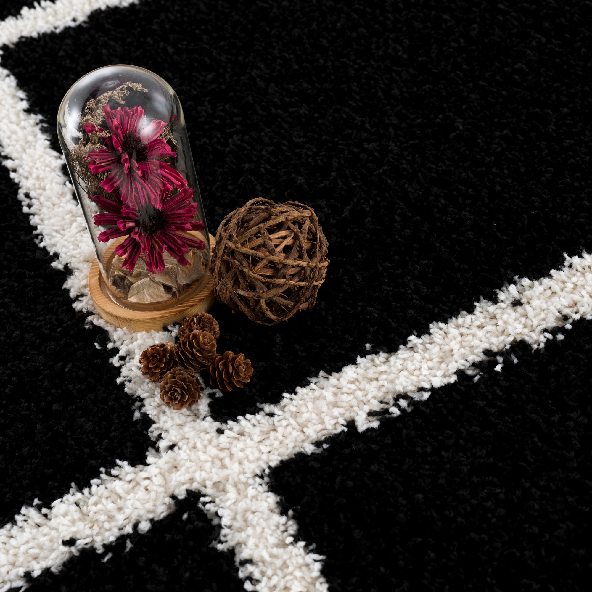 Sanat Hochflor-Teppich »Madrid«, rund, 30 mm Höhe, Wohnzimmer, Langflor, Shaggy Teppich