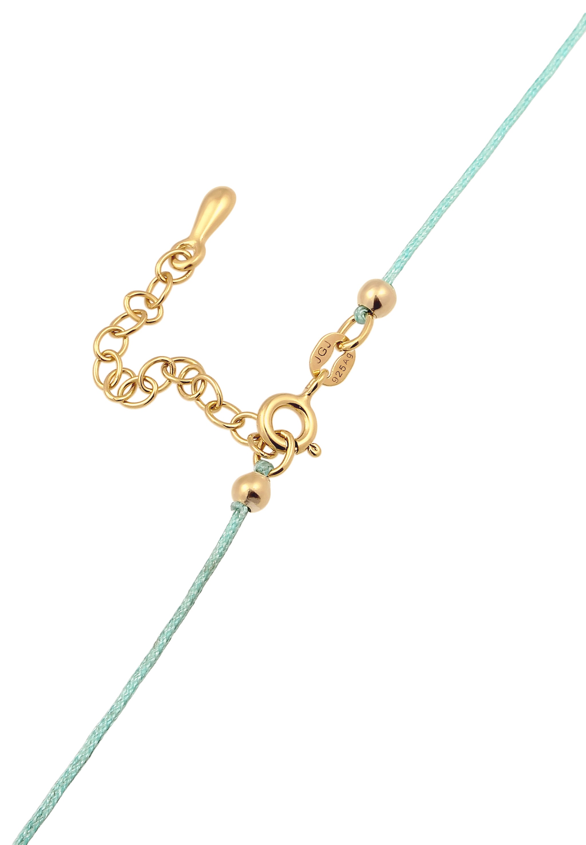 Elli Choker »Halskette Choker Tropfen Synthetischer Rubin 925 Sterling Silber vergoldet«