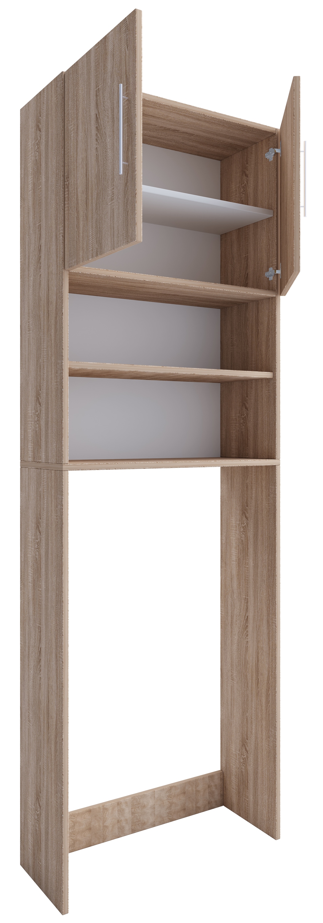 VCM Waschmaschinenumbauschrank »VCM Waschmaschinenschrank | Praktischer Überbauschrank mit viel Stauraum | Maße ca. B. 64 x H. 190 x T. 25 cm | Waschmaschinenregal für Bad und Waschküche | Waschmaschinenüberbauschrank- Jutas«, (1 St.)