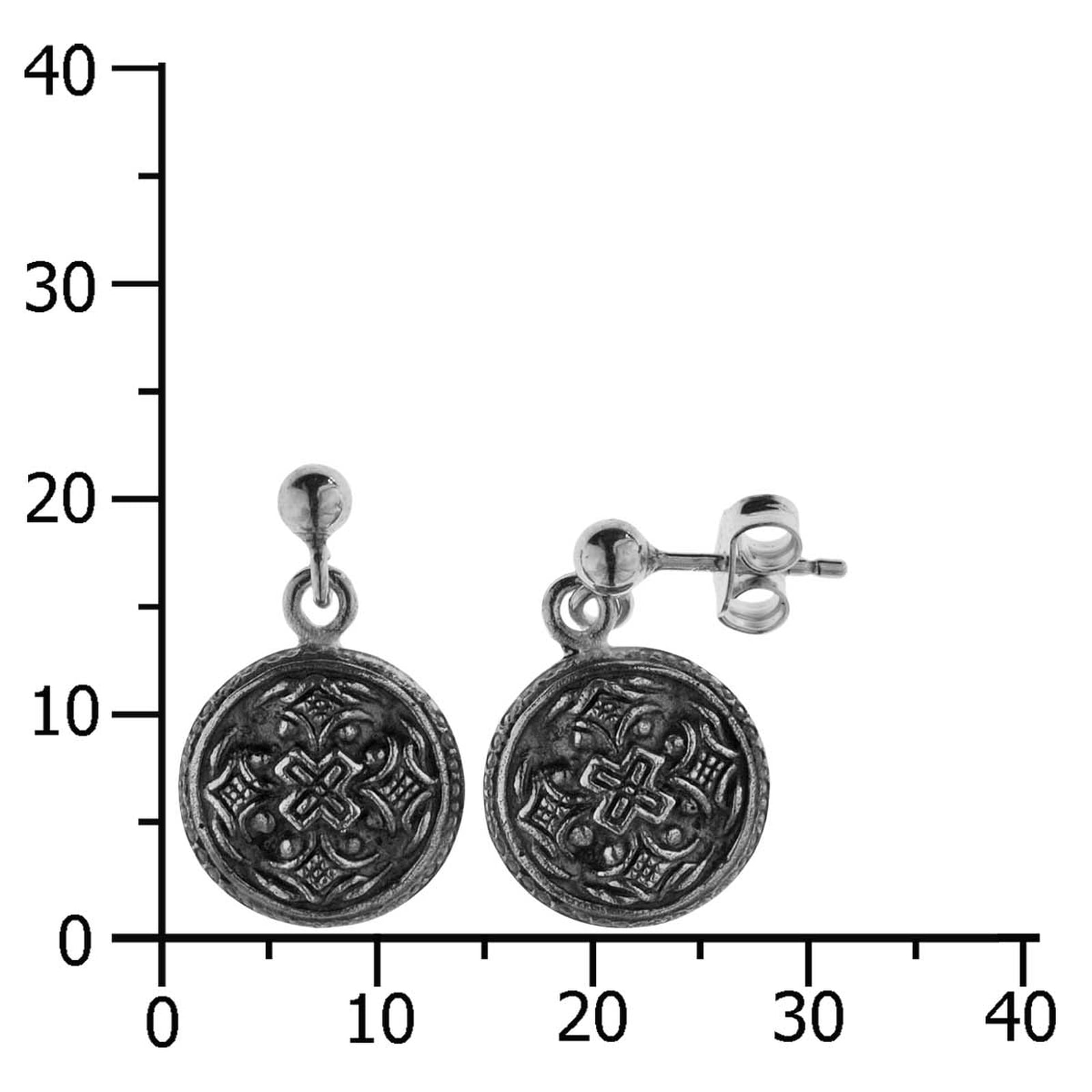 OSTSEE-SCHMUCK Paar Ohrhänger »- Hiddensee 13 mm rund - Silber 925/000 -,«