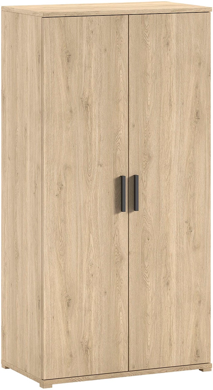 Vipack Jugendzimmer-Set »SAM - Bett, Nachtkonsole, Kleiderschrank 2-trg., gradliniges Design« Schubladen auf Metallauszug, mit viel Stauraum, 3 tlg. tlg.