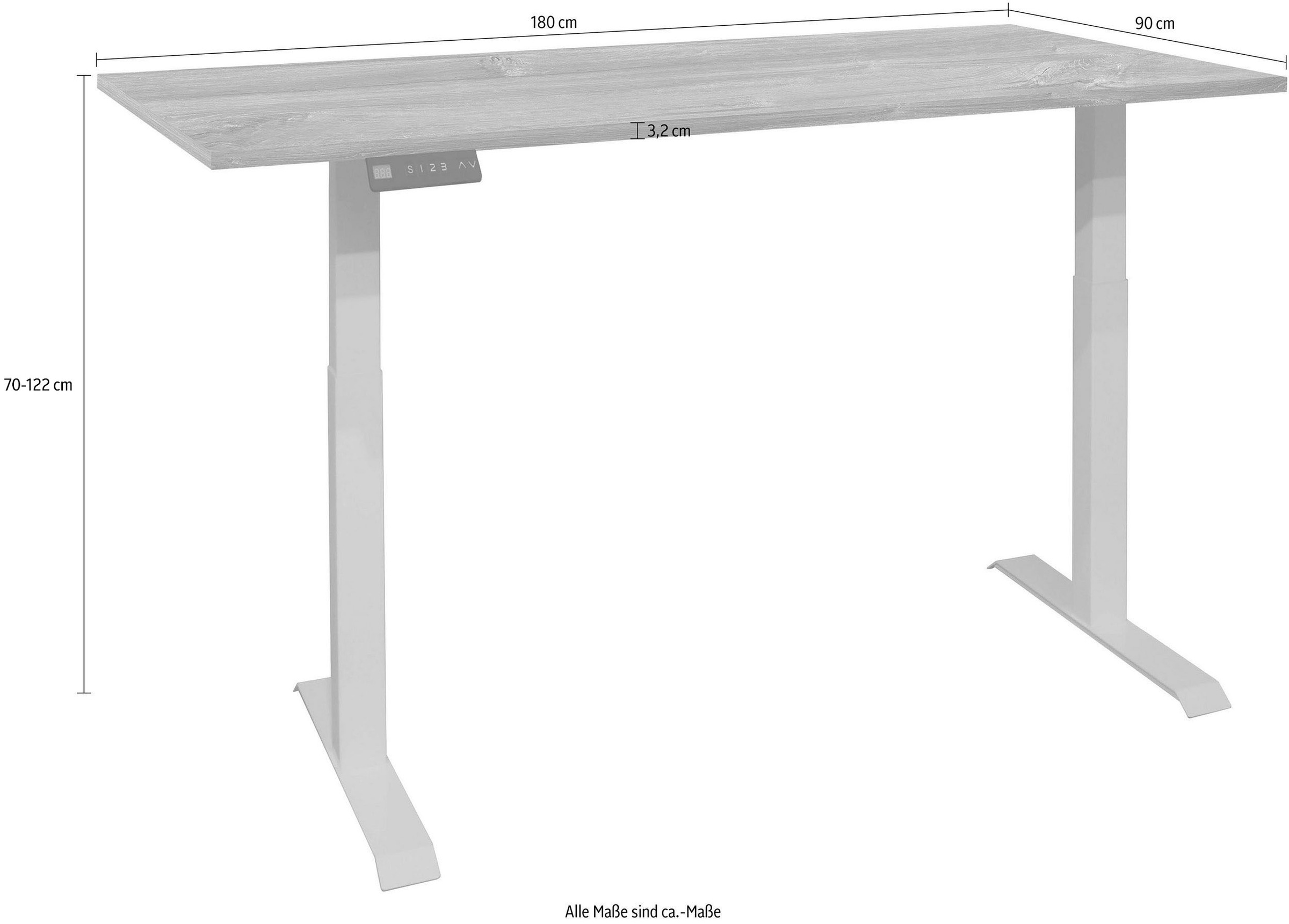 Mäusbacher Schreibtisch »Big System Office«, Breite 160 cm, elektrisch höhenverstellbar