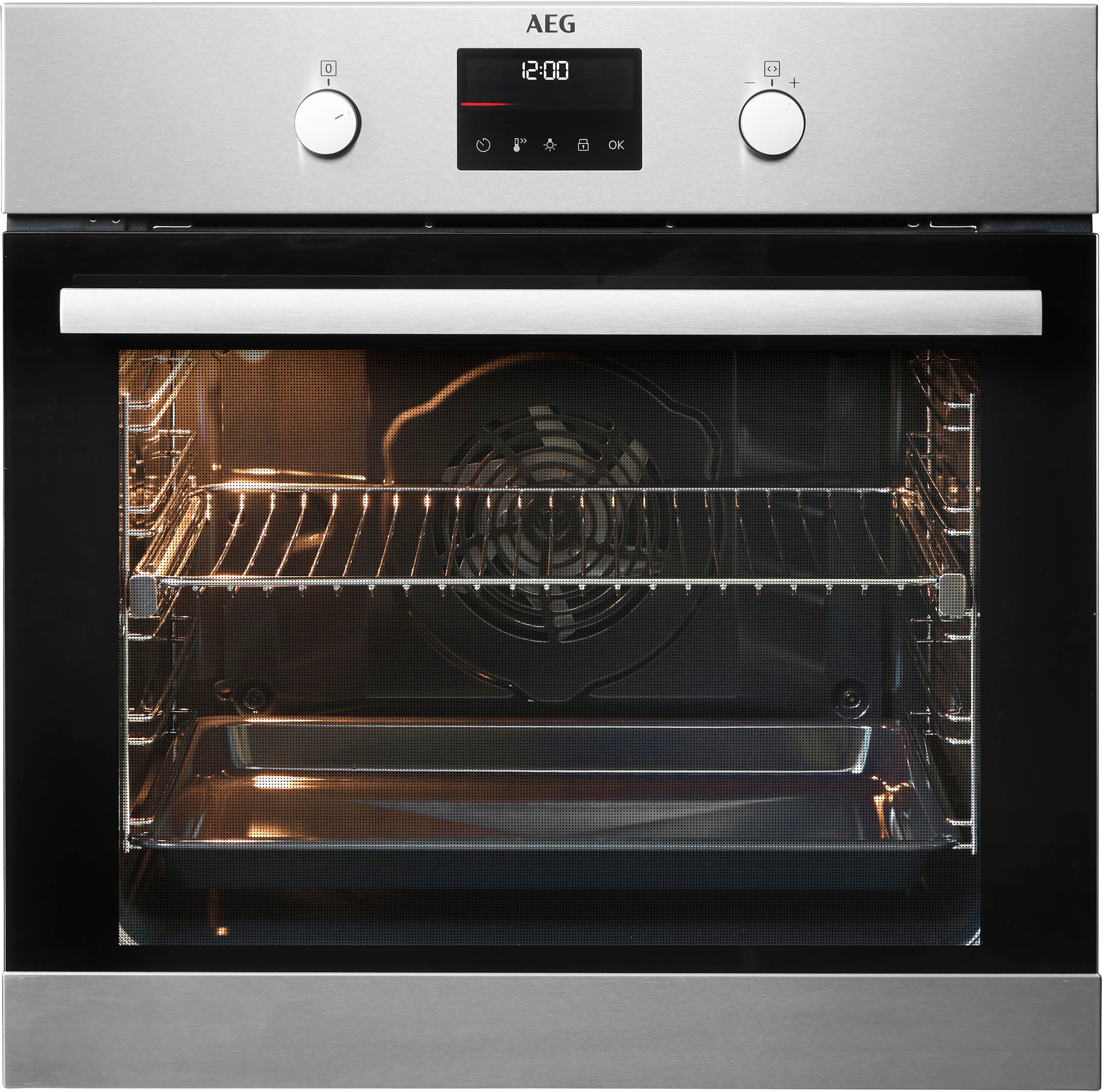 AEG Einbaubackofen 6000 »BPS335061M 949 498 251«, mit 1-fach-Teleskopauszug, Pyrolyse-Selbstreinigung