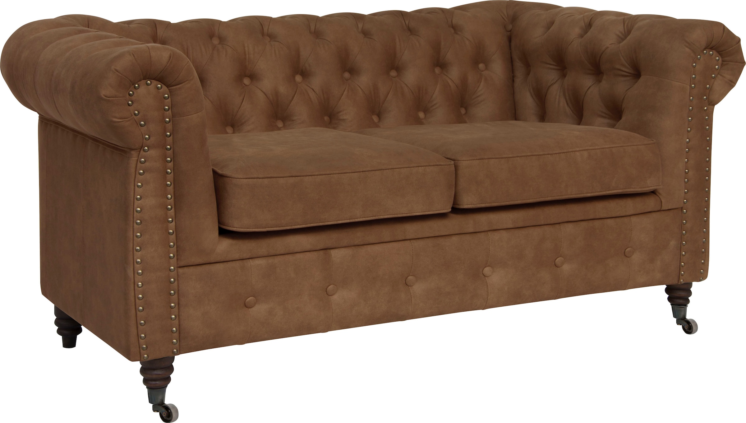 Home affaire Chesterfield-Sofa »Aarburg« aufwändige Knopfheftung und Ziernägel im Chesterfield-Design