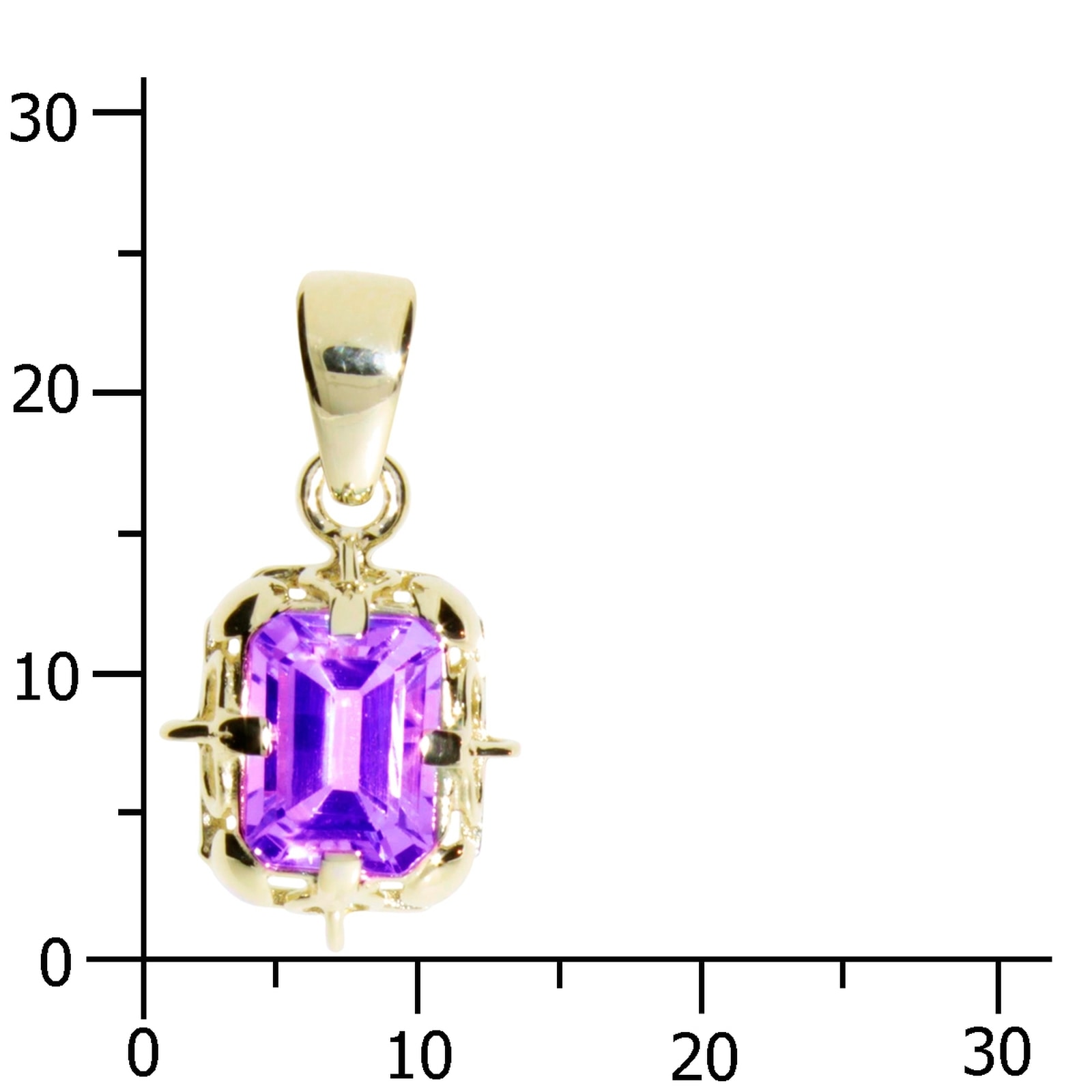 OSTSEE-SCHMUCK Kettenanhänger »- Annerose 8x6 mm - Gold 333/000 - Amethyst«