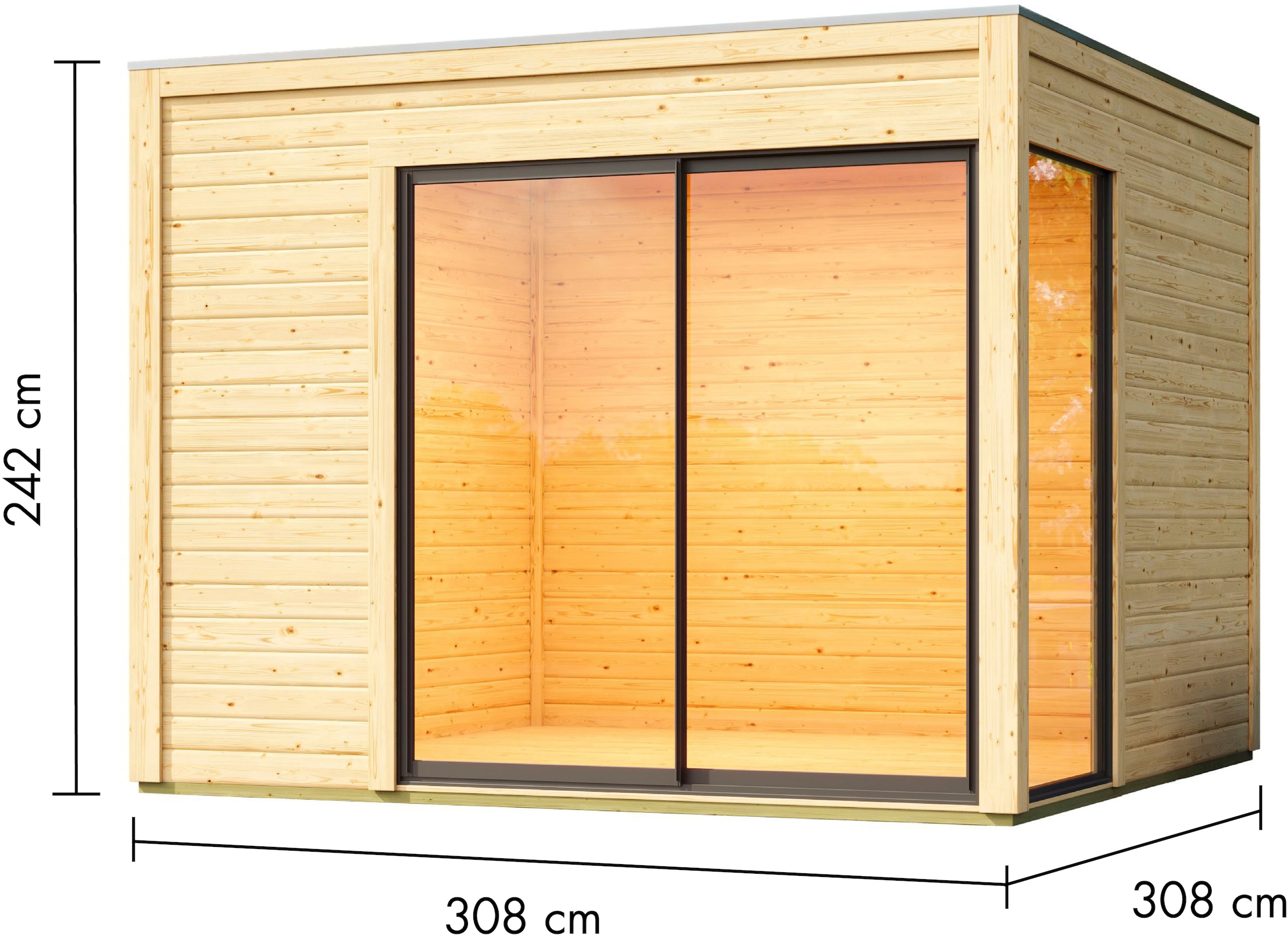 Karibu Gartenhaus »Ditsche 1« inkl. Massivholzfußboden