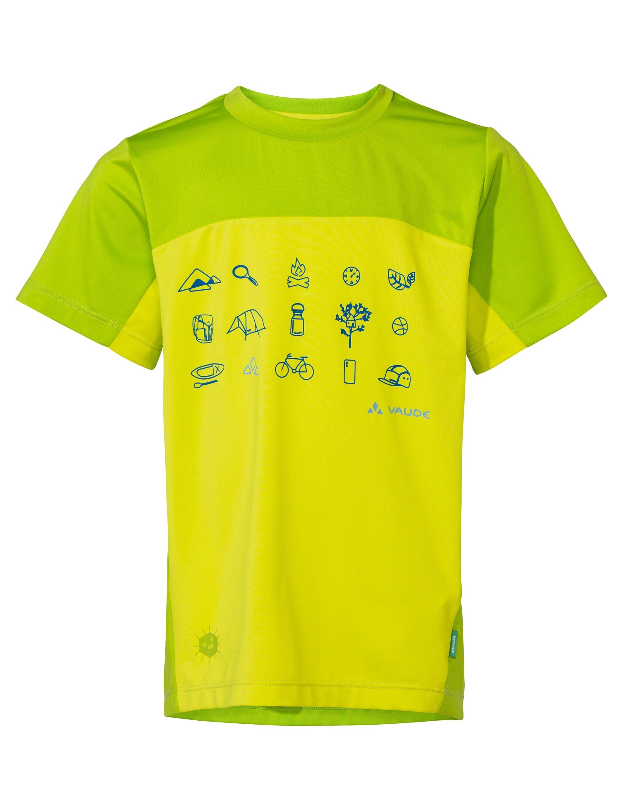 Kurzarmshirt »KIDS SOLARO T-SHIRT II«, mit kontrastfarbenen Aufdruck