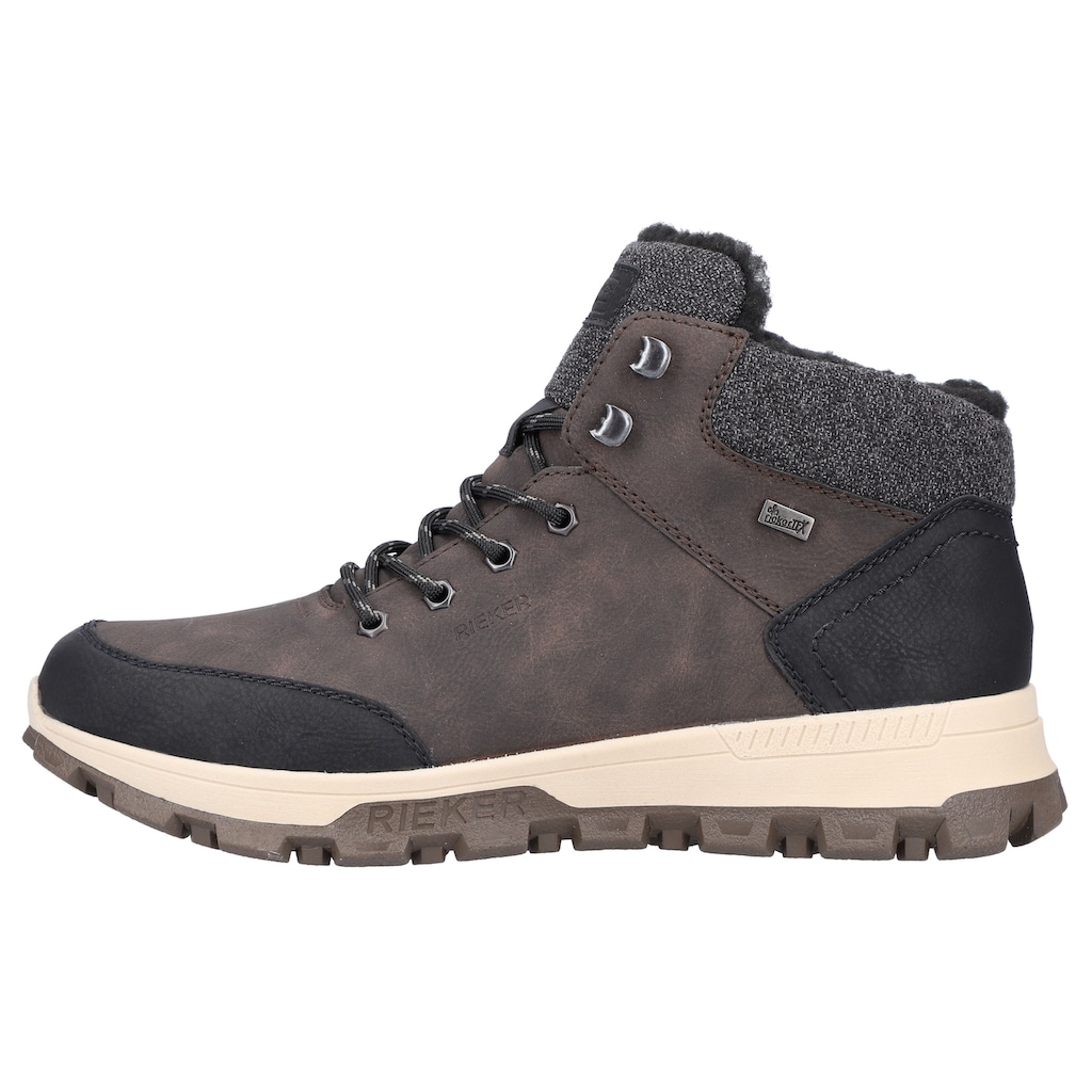 Rieker Winterboots, mit komfortabler SoftFoam-Innensohle, Freizeitschuh, Schnürschuh