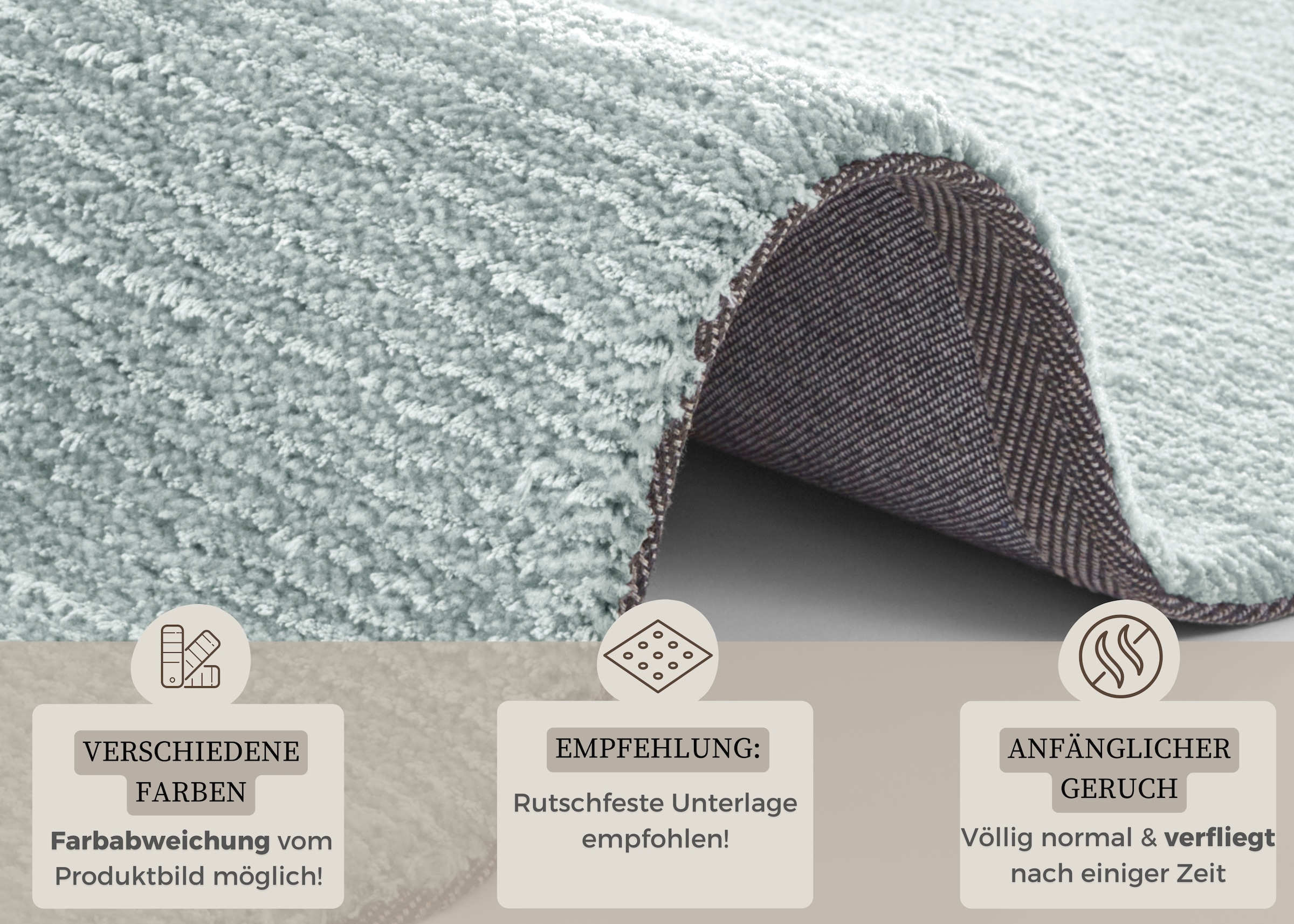 HANSE Home Teppich »Supersoft«, rechteckig, 10 mm Höhe, Kurzflor, Läufer Modern, Einfarbig, Wohnzimmer, Schlafzimmer