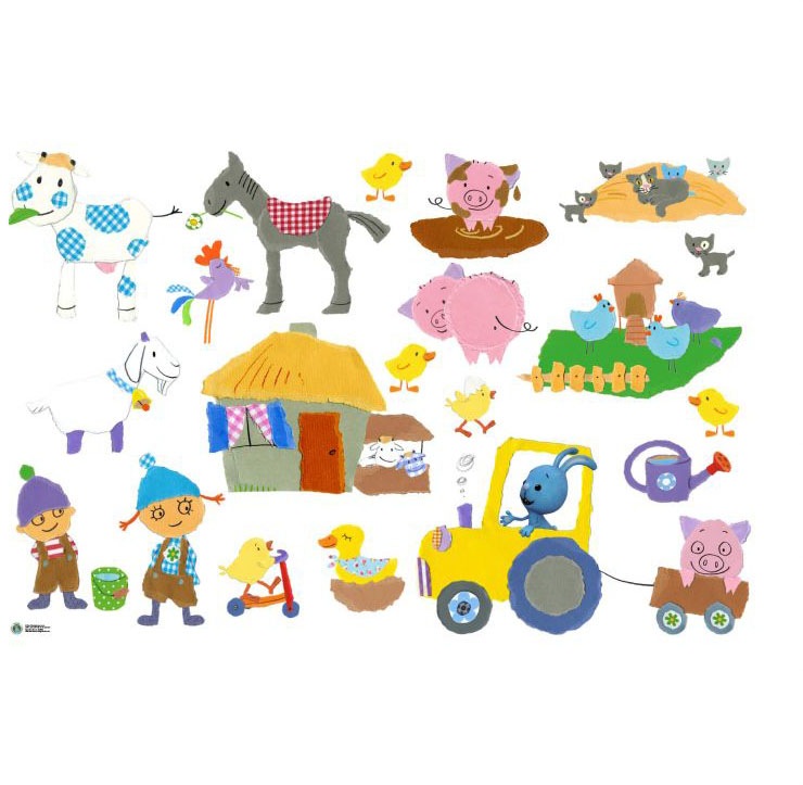 Wall-Art Wandtattoo »Bauernhof Tiere KiKANiNCHEN«