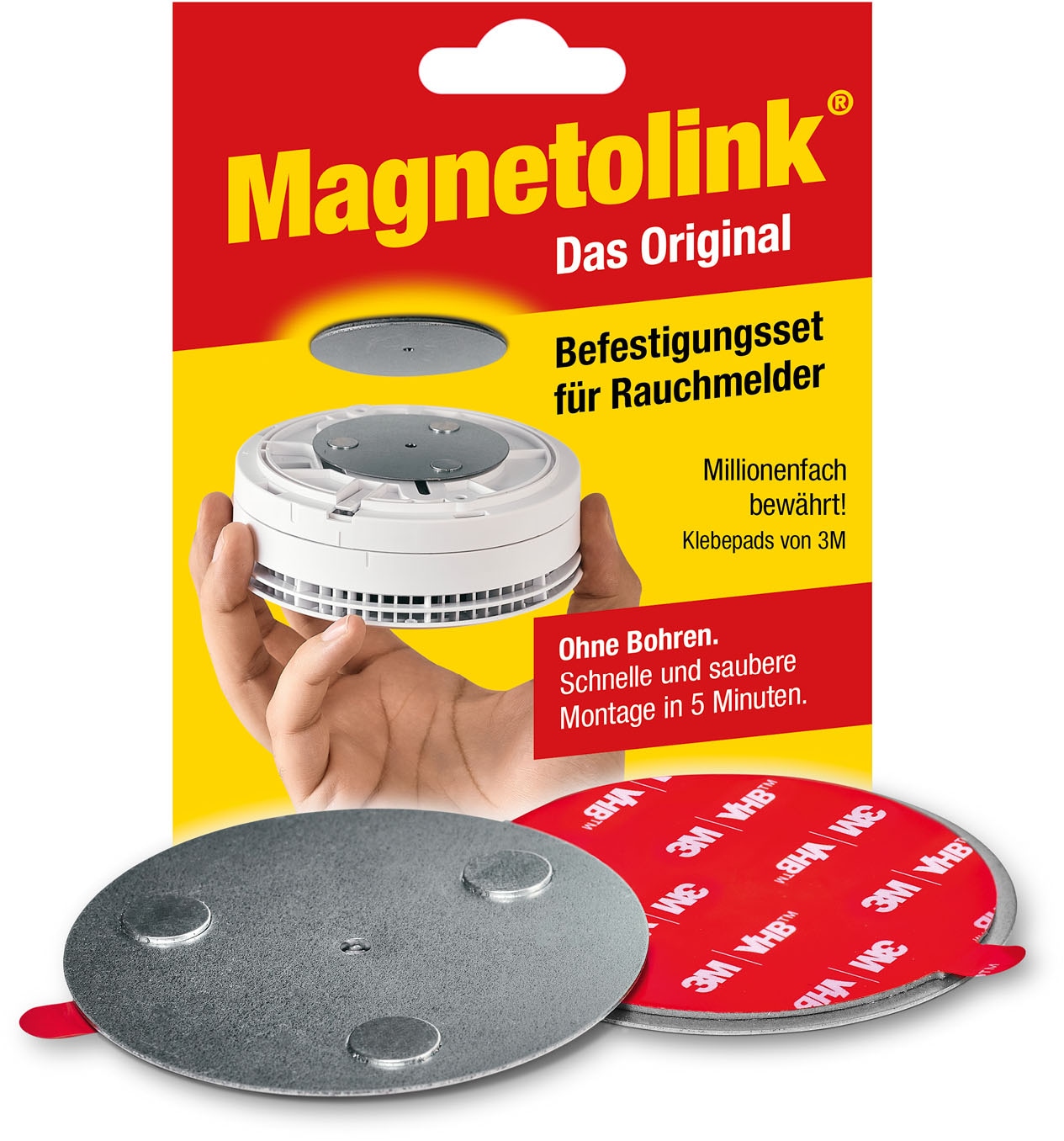 Ei Electronics Magnethalter »Magnetolink«, Magnetbefestigungsset für Rauchmelder
