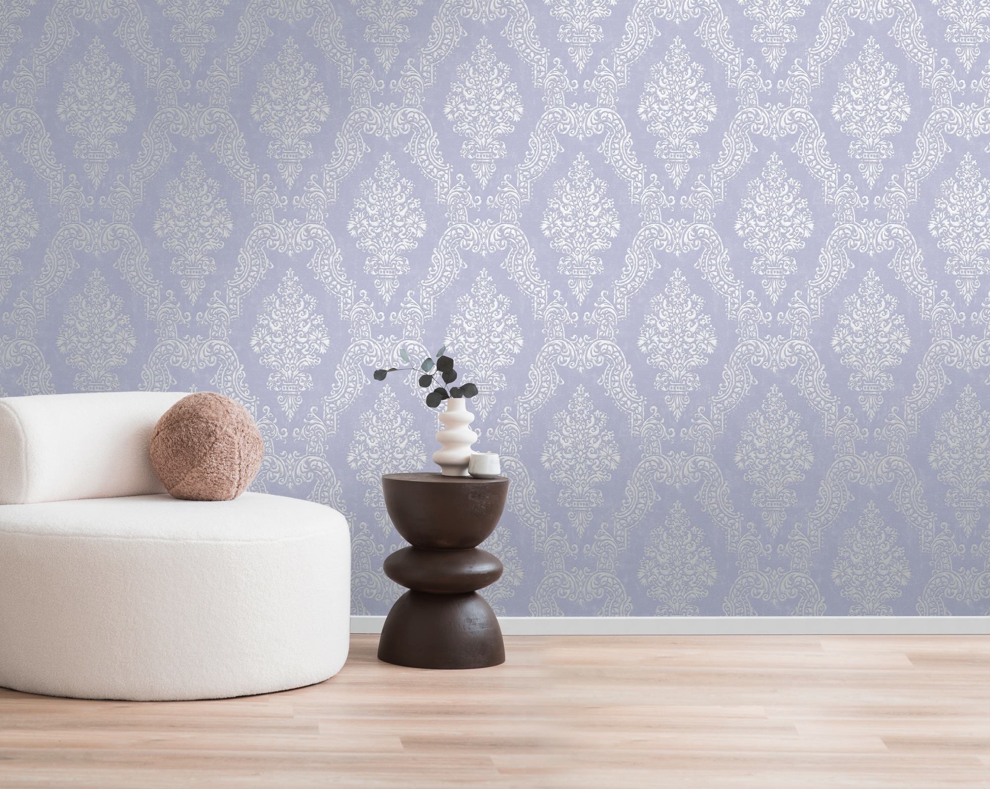 A.S. Création Vliestapete »Pure Elegance Ornament-Tapete Mustertapete Barock Raute« schimmernd strukturiert Vliestapete klassisch für Schlafzimmer Küche Wohnzimmer Ornament Flur