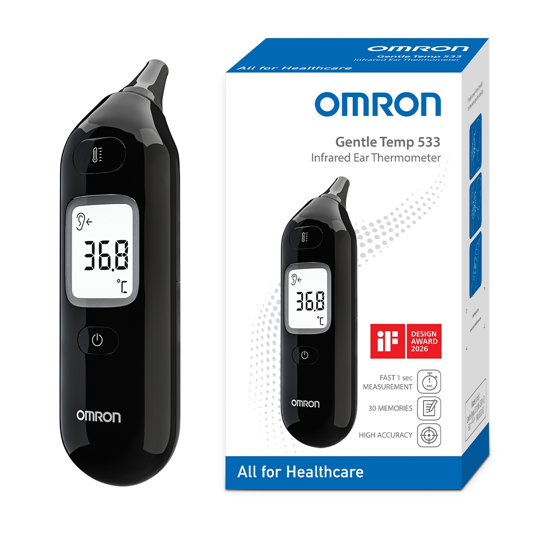 Omron Ohr-Fieberthermometer »Gentle Temp 533« Schnelle, präzise 1-Sekunden-Messung, keine Einweg-Schutzhüllen nötig