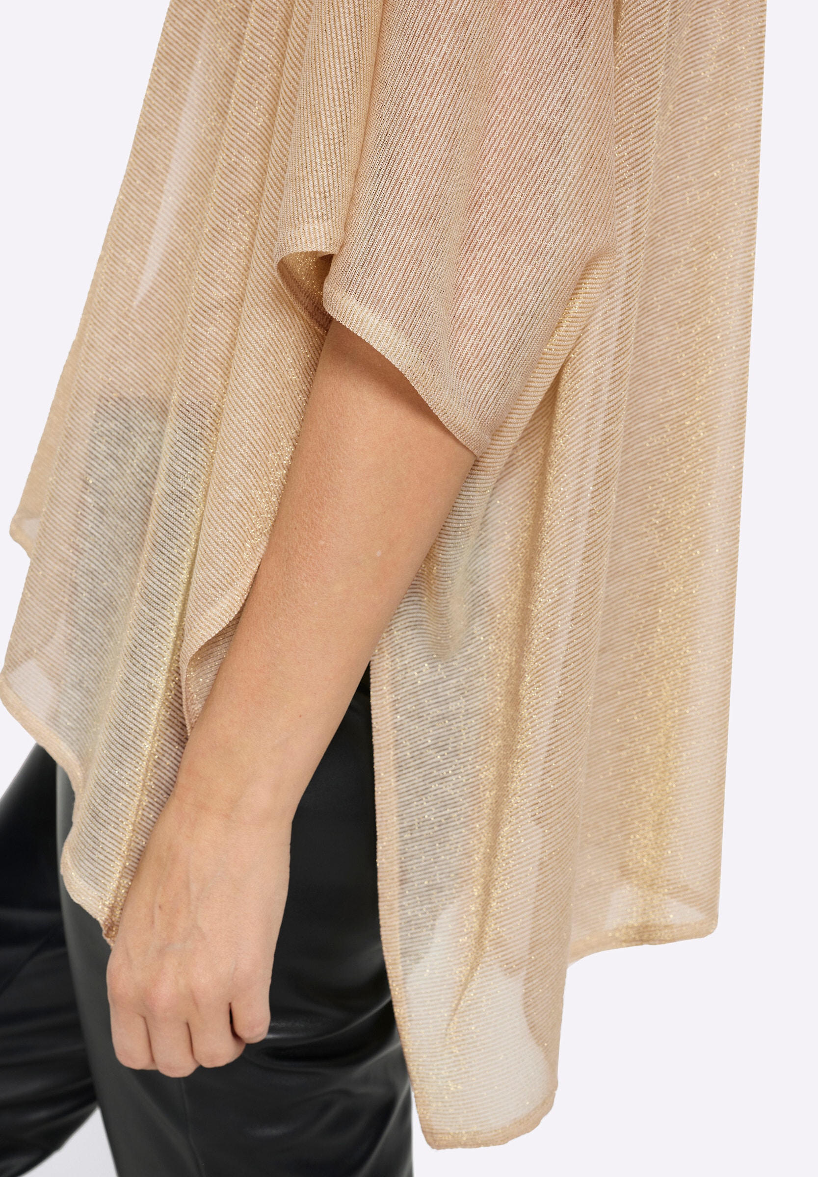 heine Shirtjacke »Shirtjacke Shirtjacke mit glitzernden Garnen«