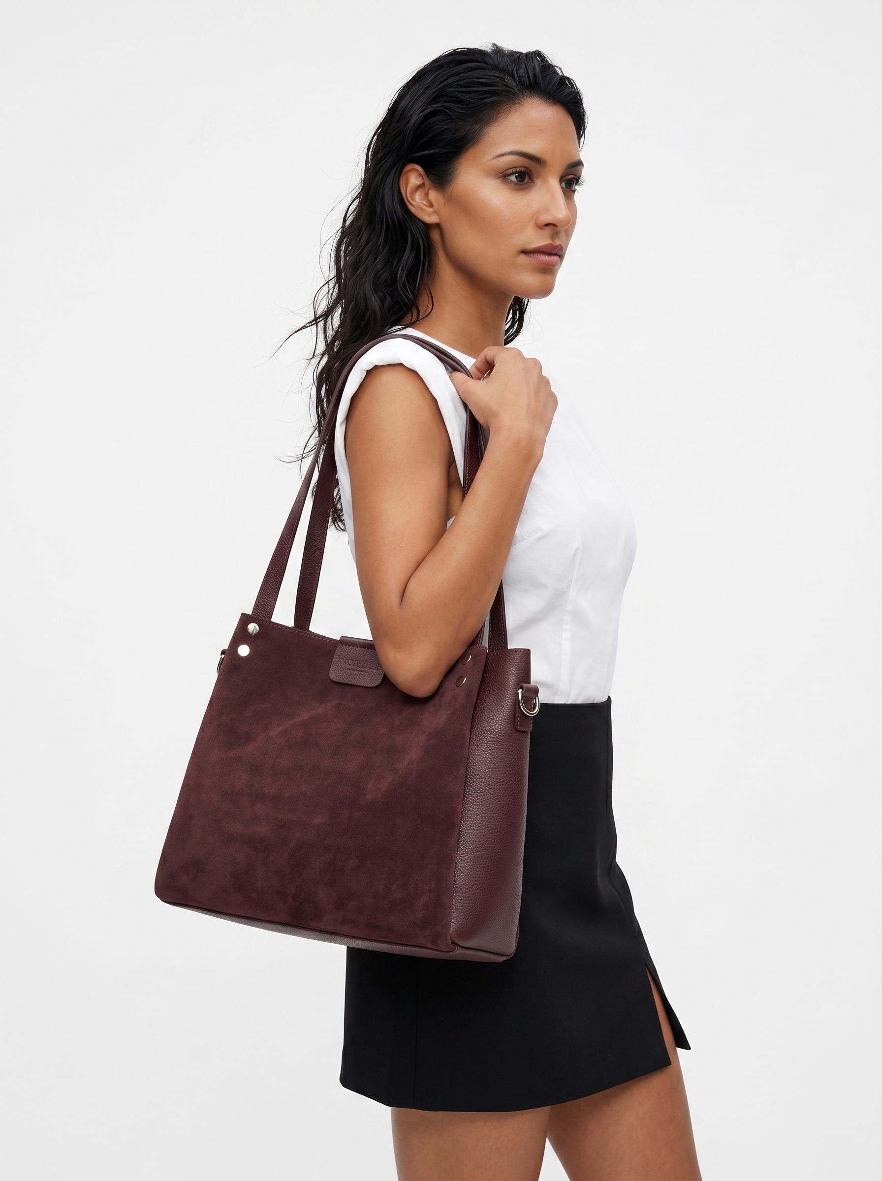 forty° Shopper echt Leder, Made in Italy