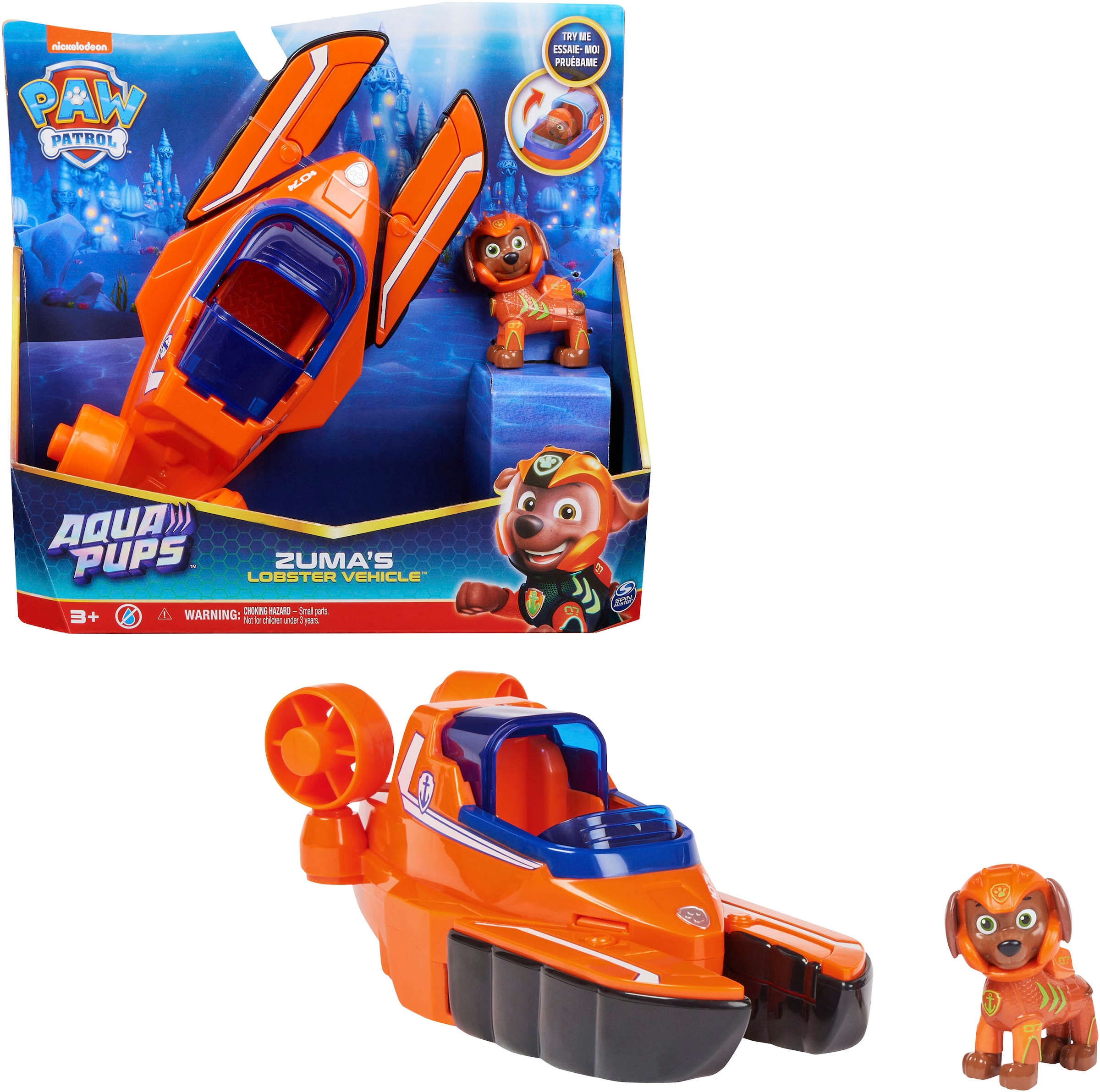 Spin Master Spielzeug-Auto »Paw Patrol - Aqua Pups - Basic Themed Vehicles Solid Zuma«, mit Funktionen