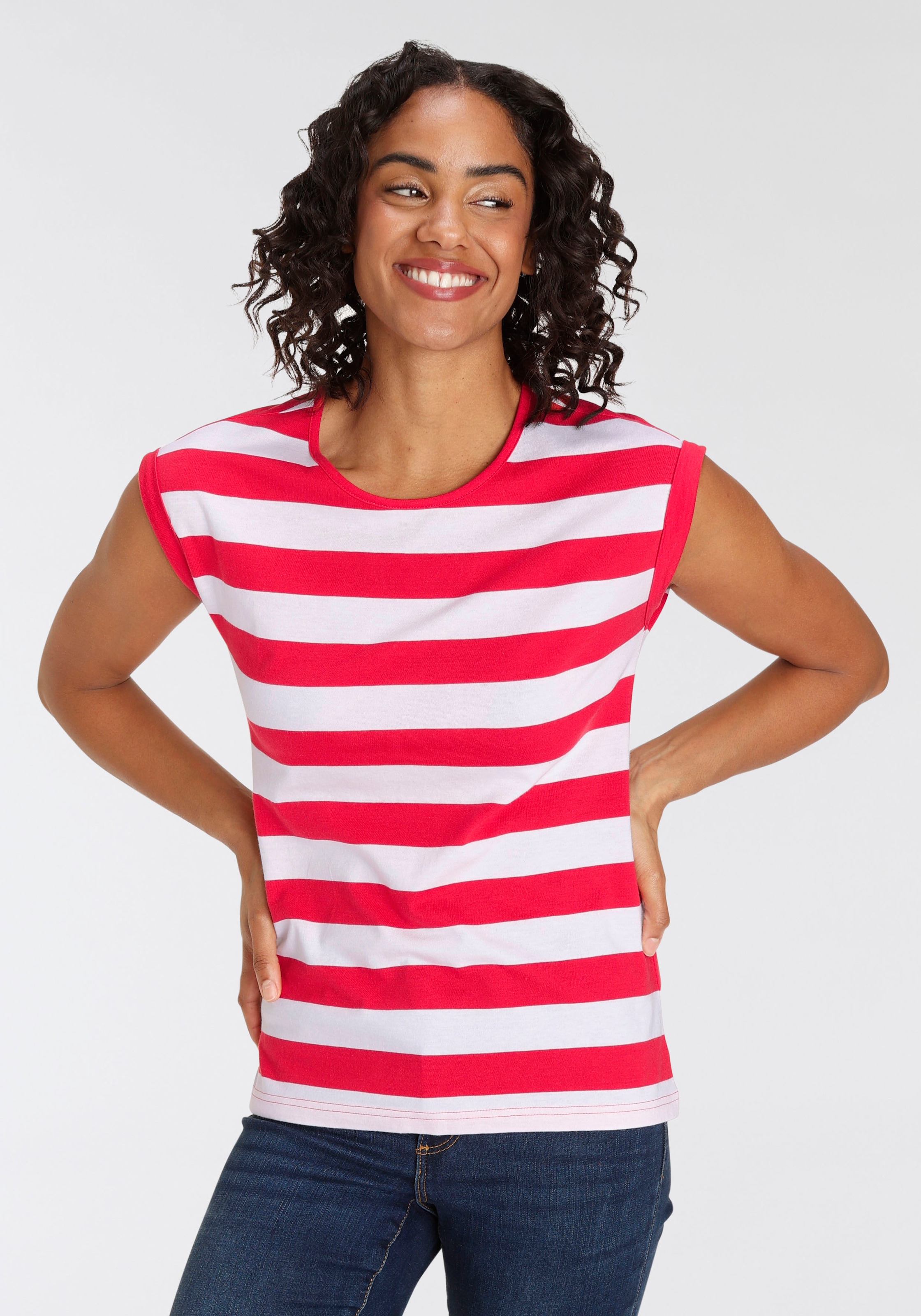Flashlights T-Shirt, mit kleinem & online bei bestellen OTTO Ärmelaufschlag Schultern überschnittenen