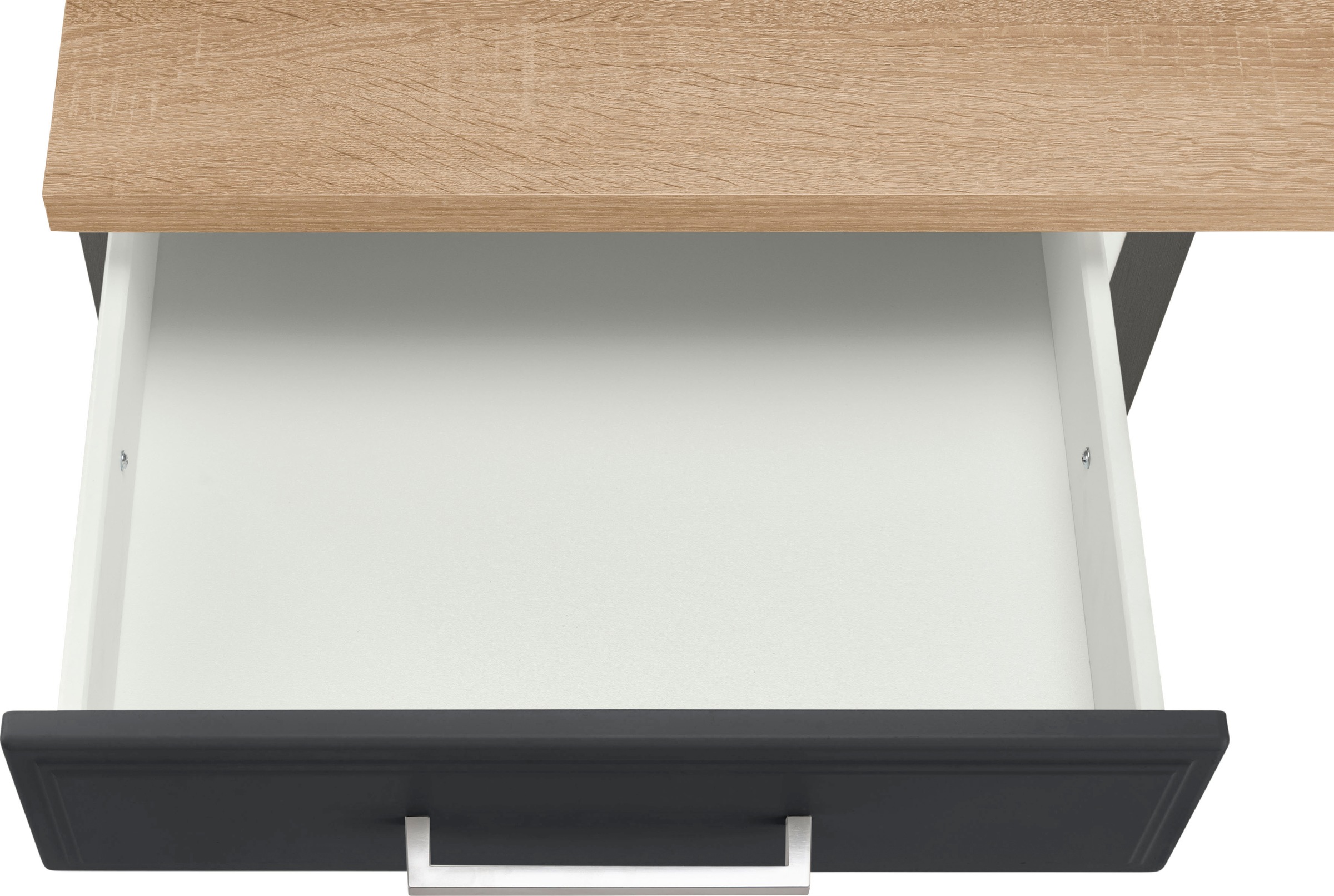 KOCHSTATION Winkelküche »KS-Stockholm«, Stellbreite 220/220 cm, mit hochwertigen MDF Fronten im Landhaus-Stil