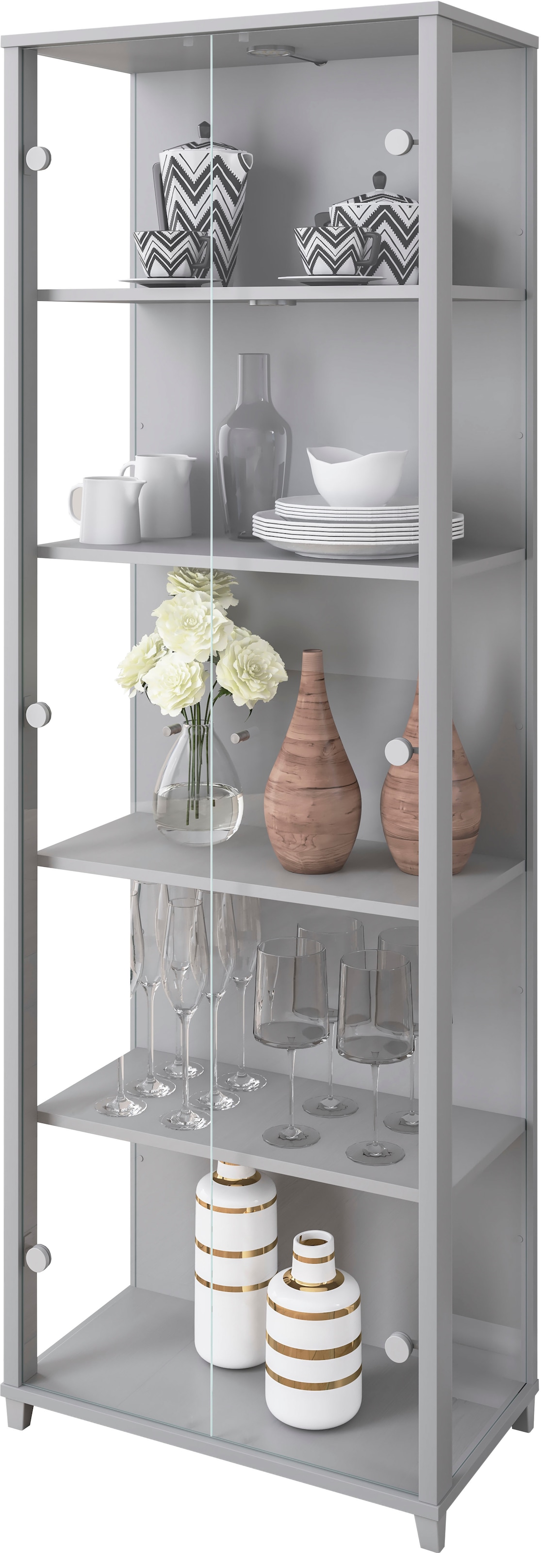 fif möbel Vitrine »OPTIMA« Standvitrine, Vitrinenschrank, Glasvitrine, Sammlervitrine