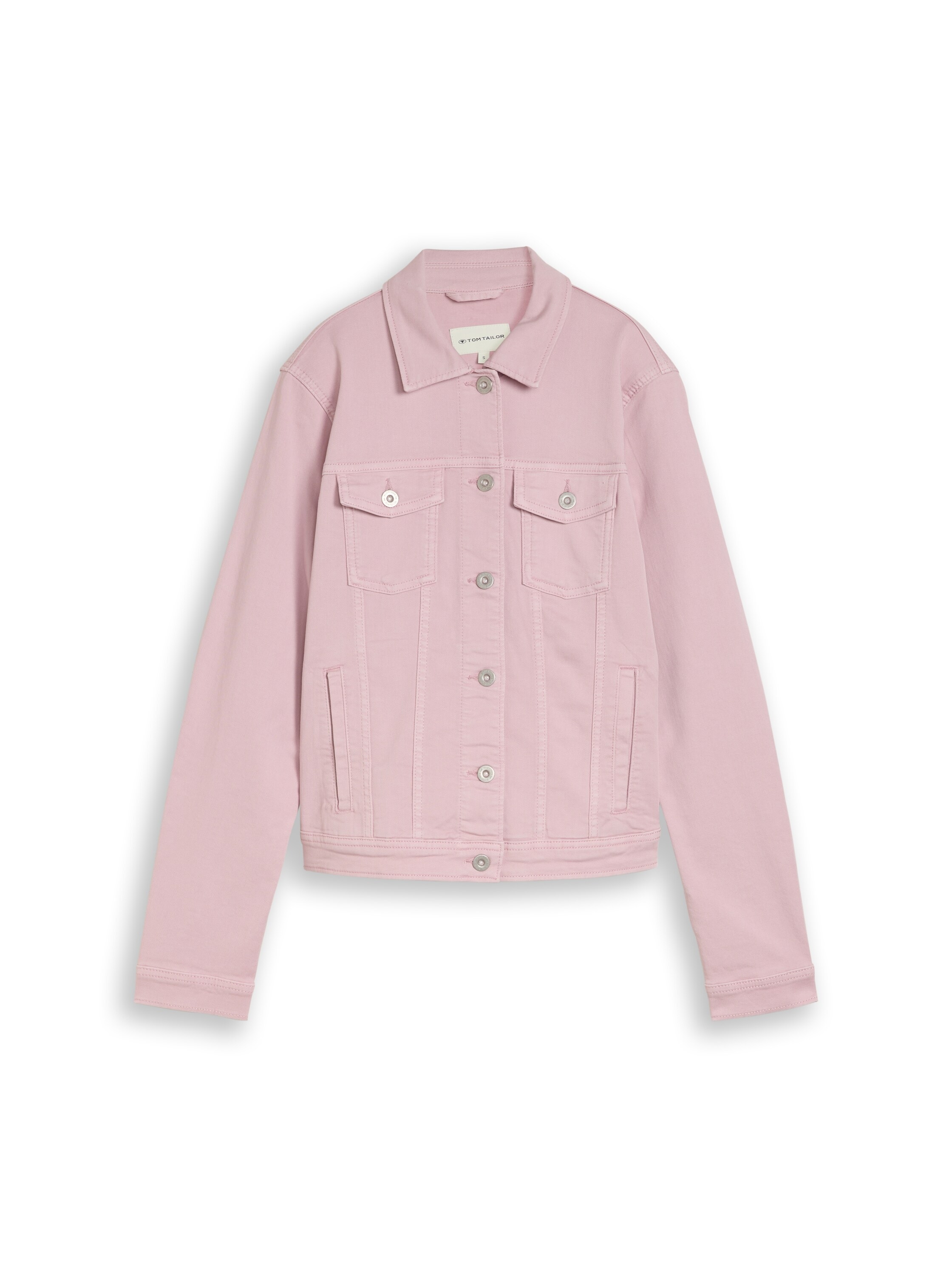 TOM TAILOR Jeansjacke ohne Kapuze mit Knopfleiste und Stretch