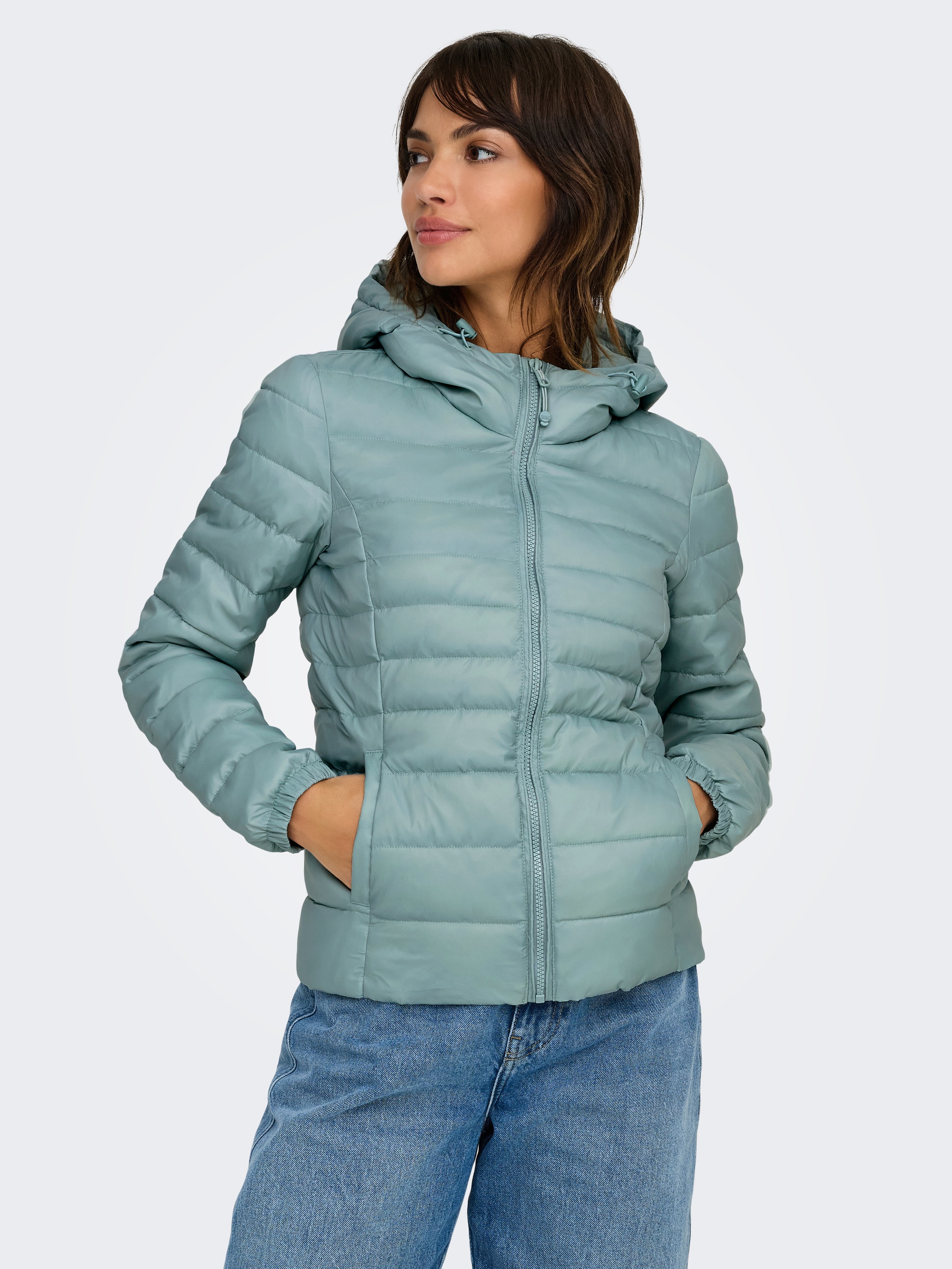 ONLY Steppjacke »ONLTAHOE HOOD JACKET OTW NOOS«, mit Kapuze, in modisch kurzer Form