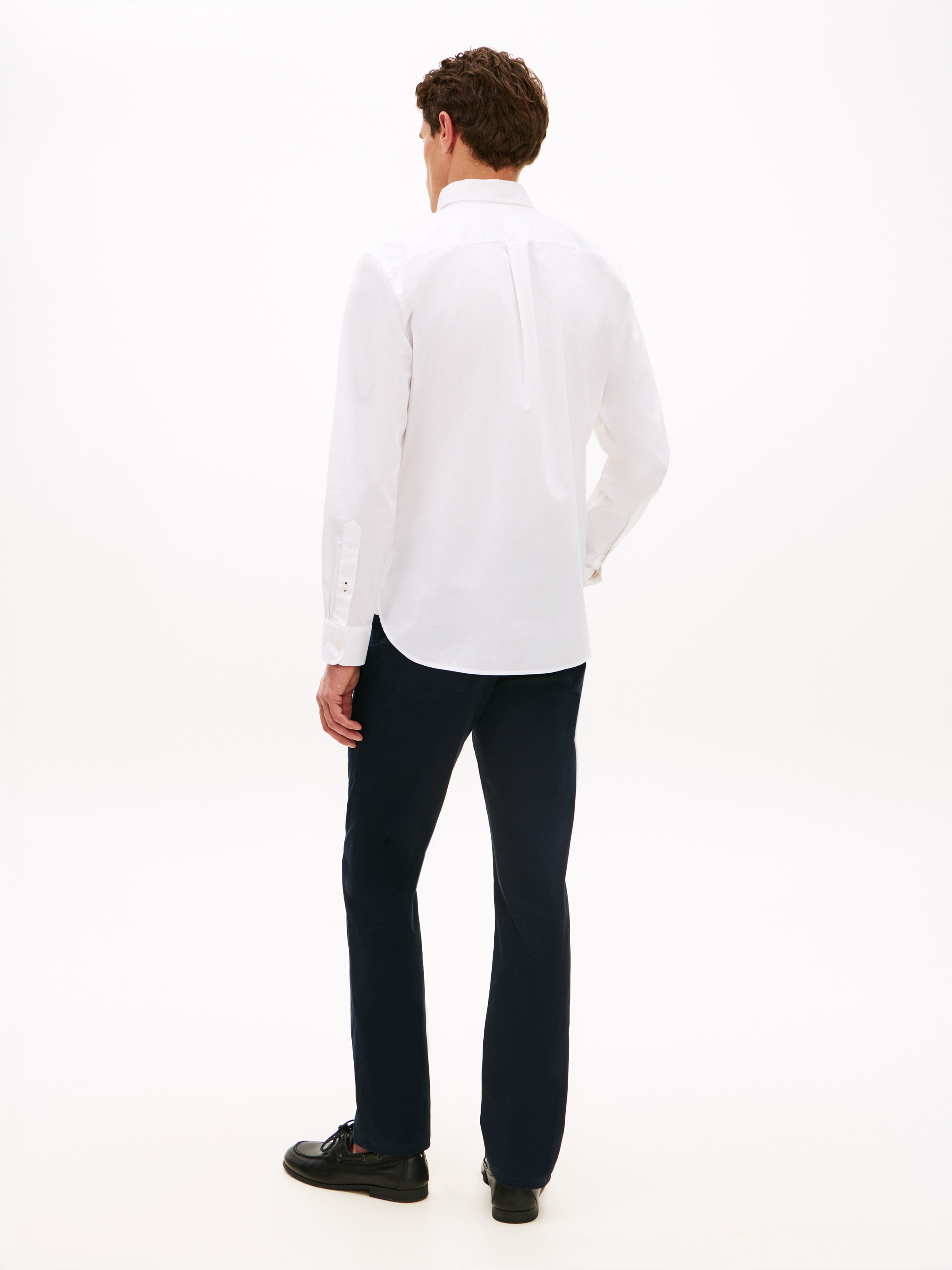 Tommy Hilfiger Langarmhemd »LIGHT OXFORD SOLID Slim Fit«