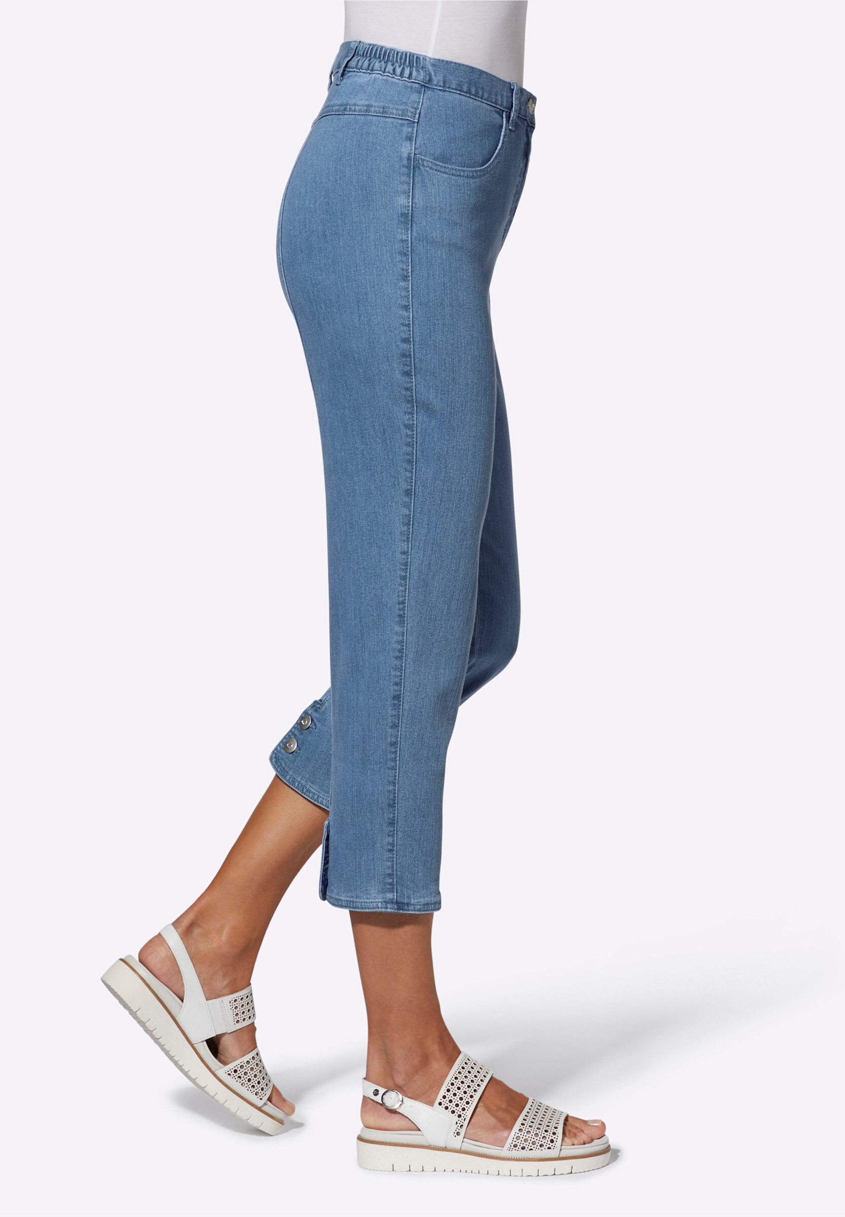 Witt Bequeme Jeans »7/8-Hose 7/8-Jeans mit Schmuckknöpfen«